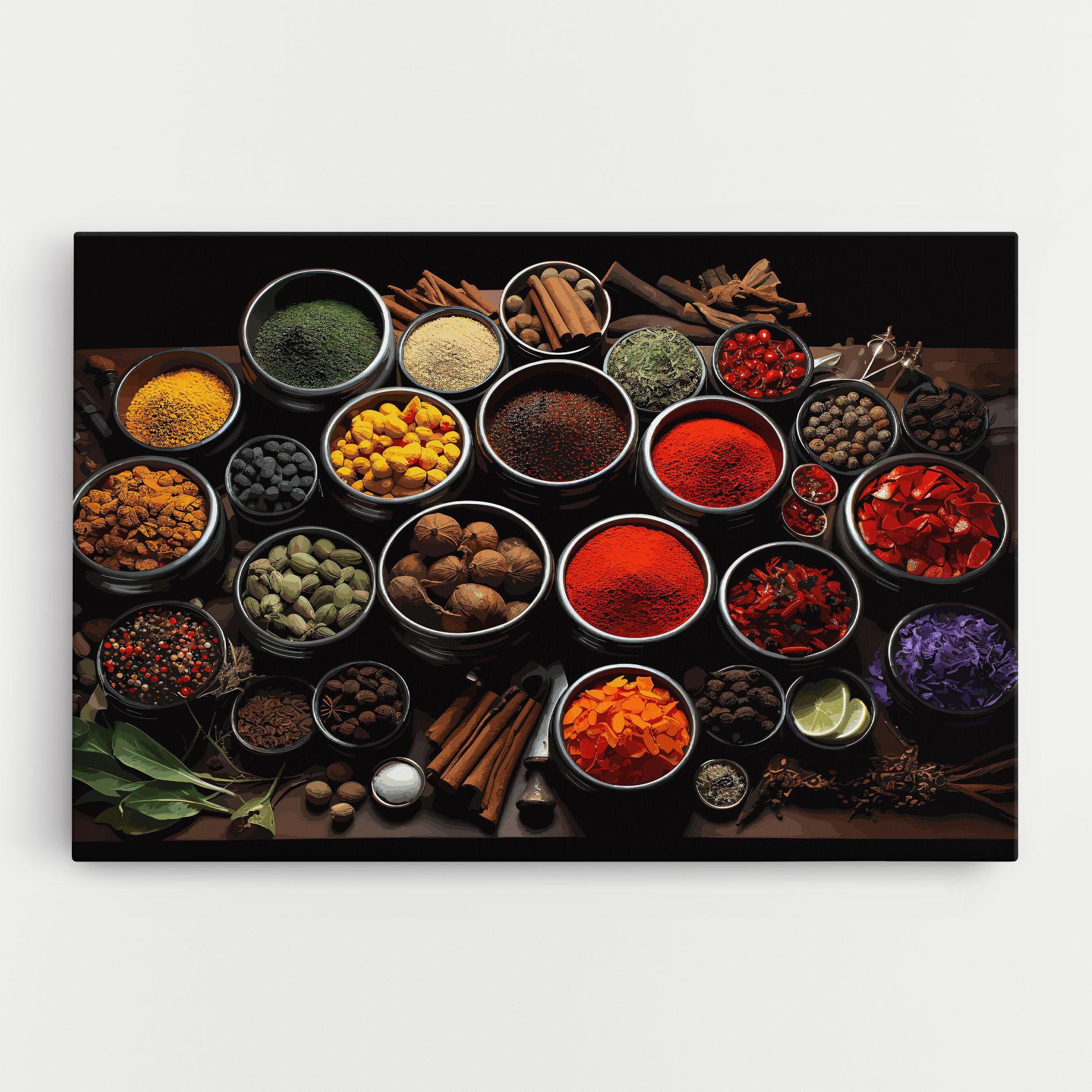 Tablou Canvas Colorful Herbs Art mockup 0