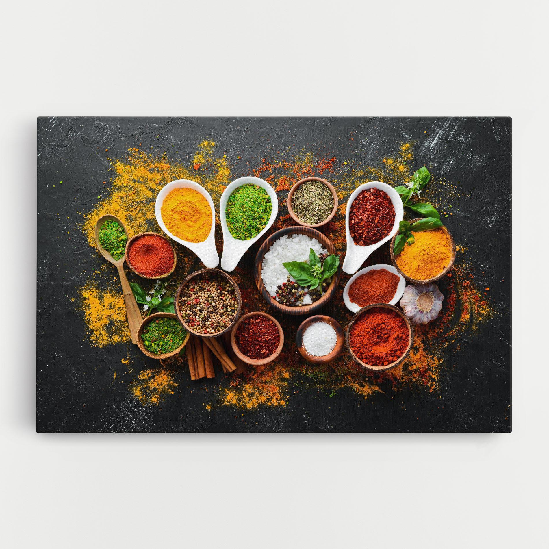 Tablou Canvas Colorful Herbs Spices mockup 0
