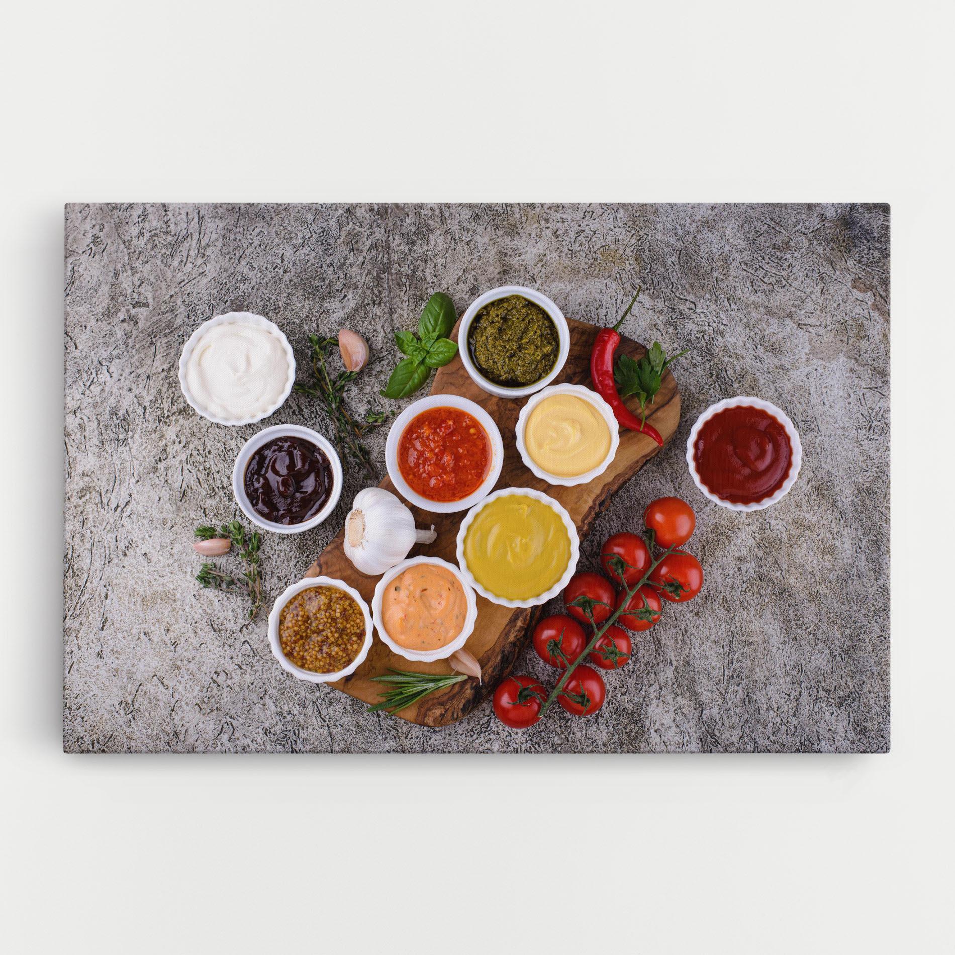Tablou Canvas Different Sauces mockup 0