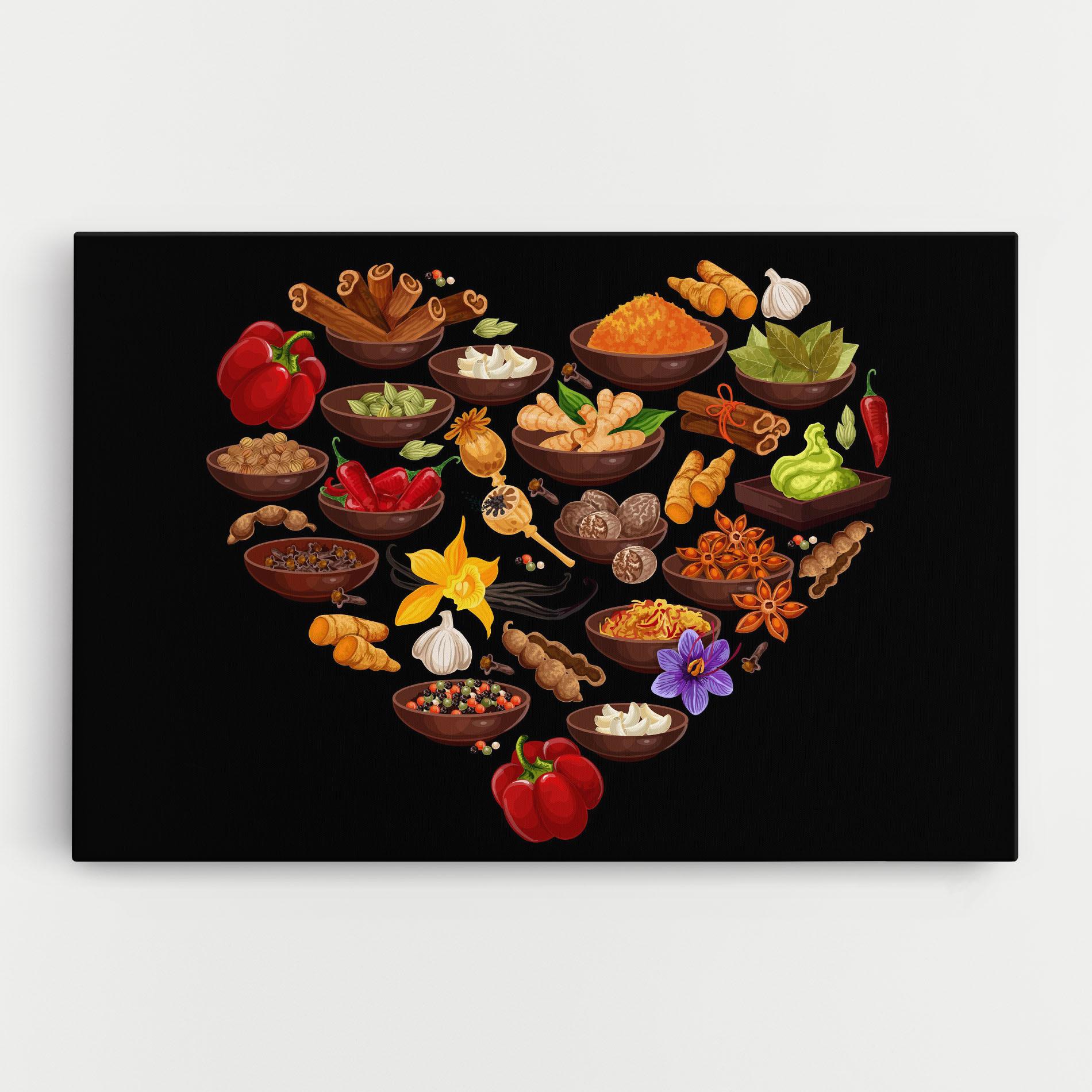 Tablou Canvas Seasoning Heart mockup 0