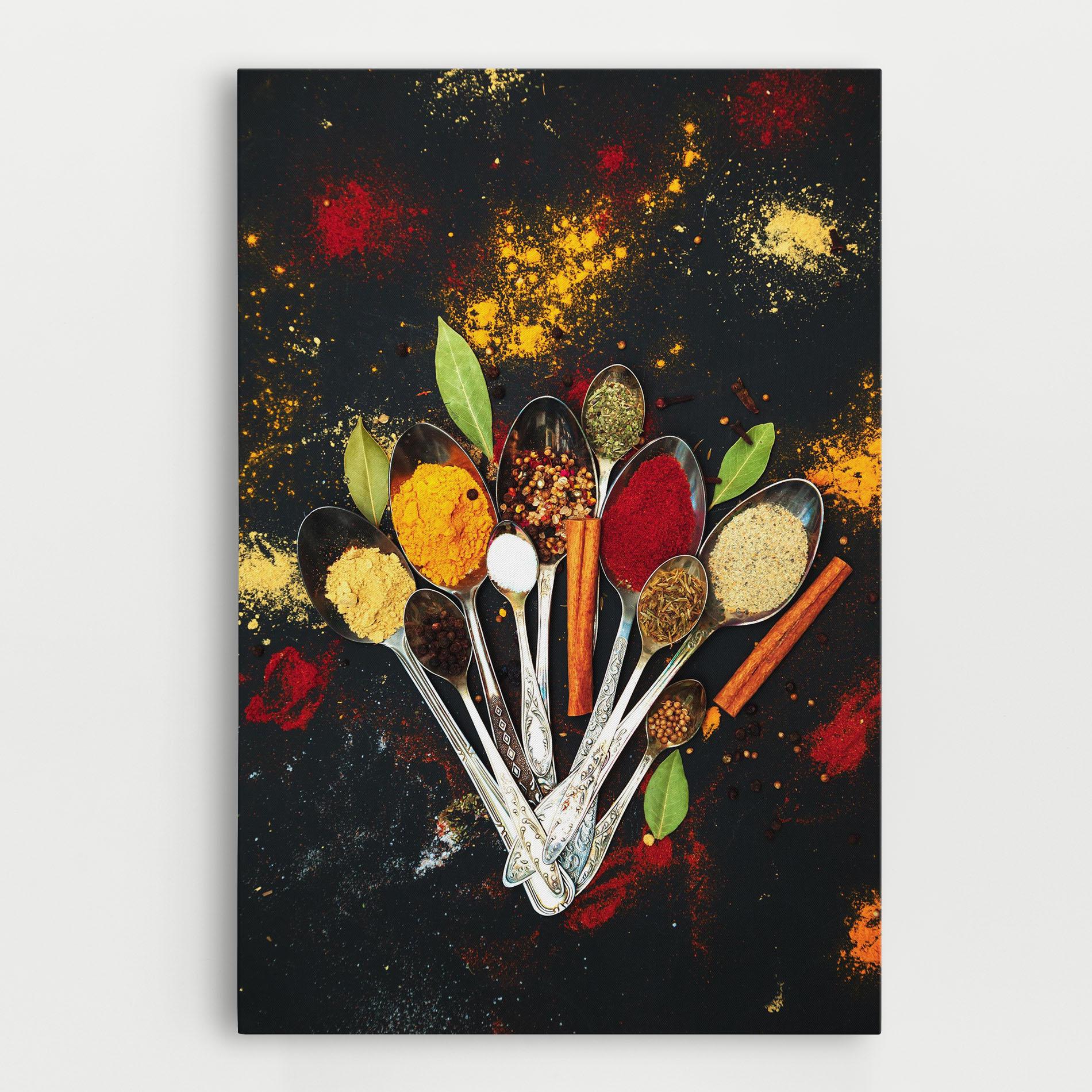 Tablou Canvas Cooking Spices Spoons mockup 0