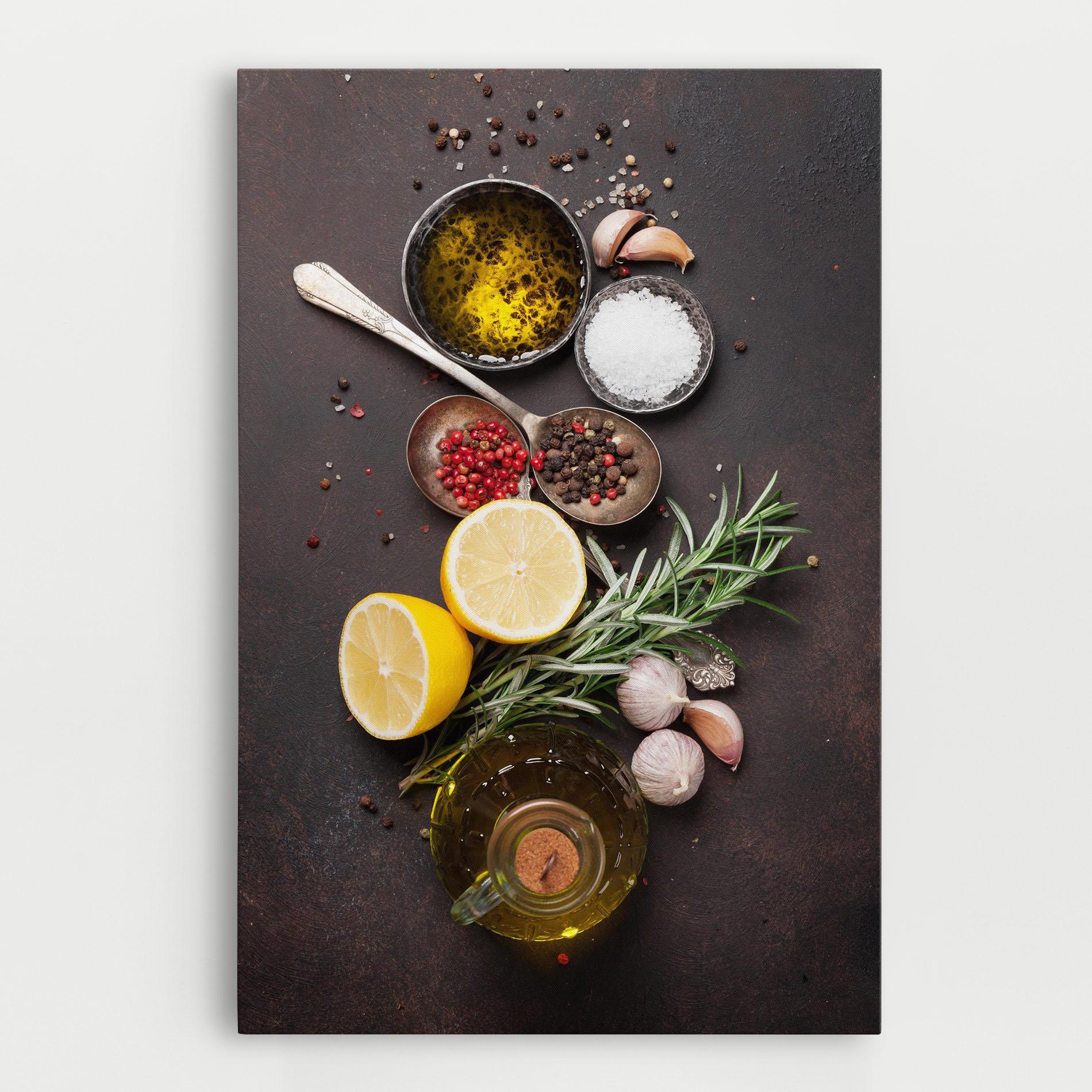 Tablou Canvas Spices On Stone Table mockup 0