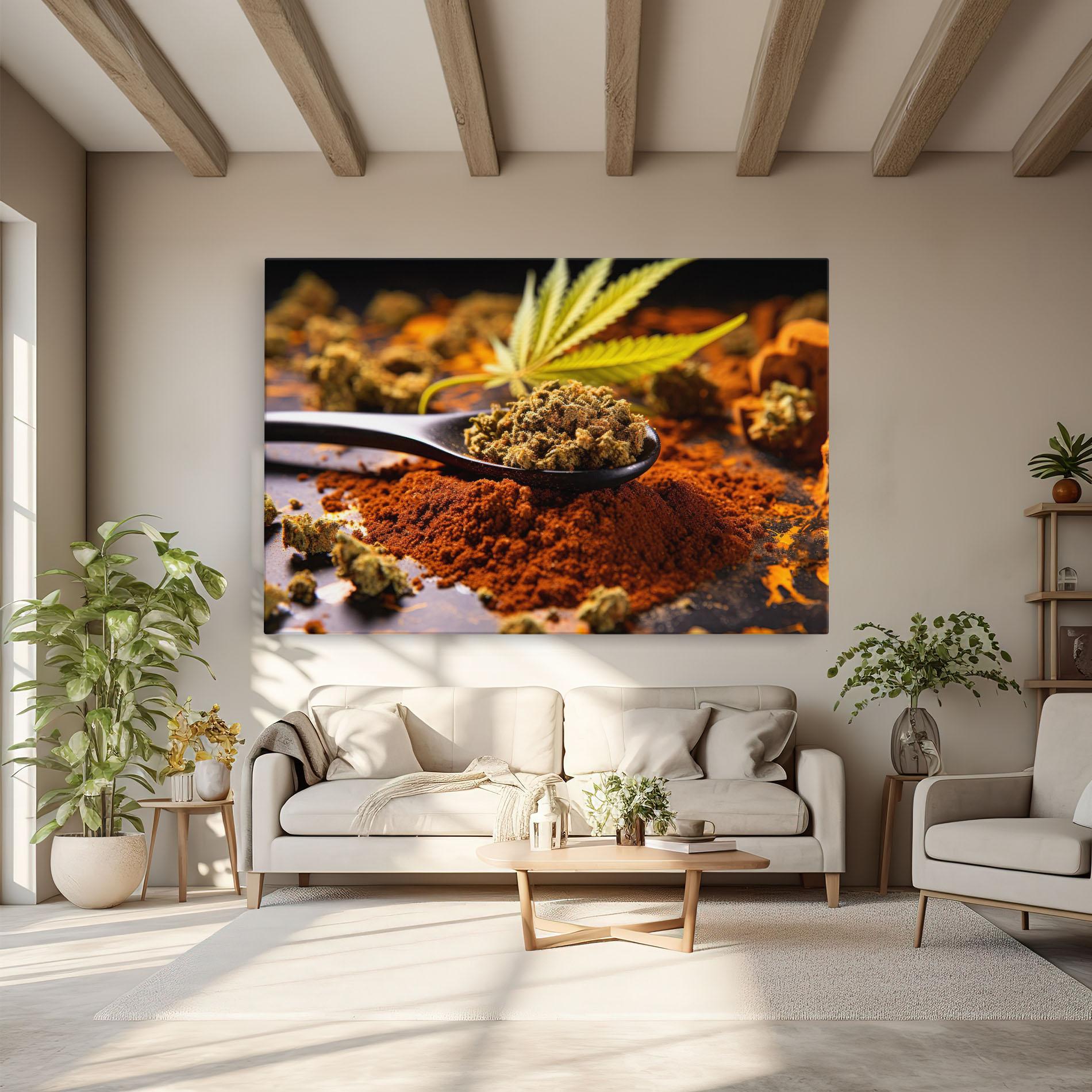 Tablou Canvas Cannabis Seasoning mockup 6
