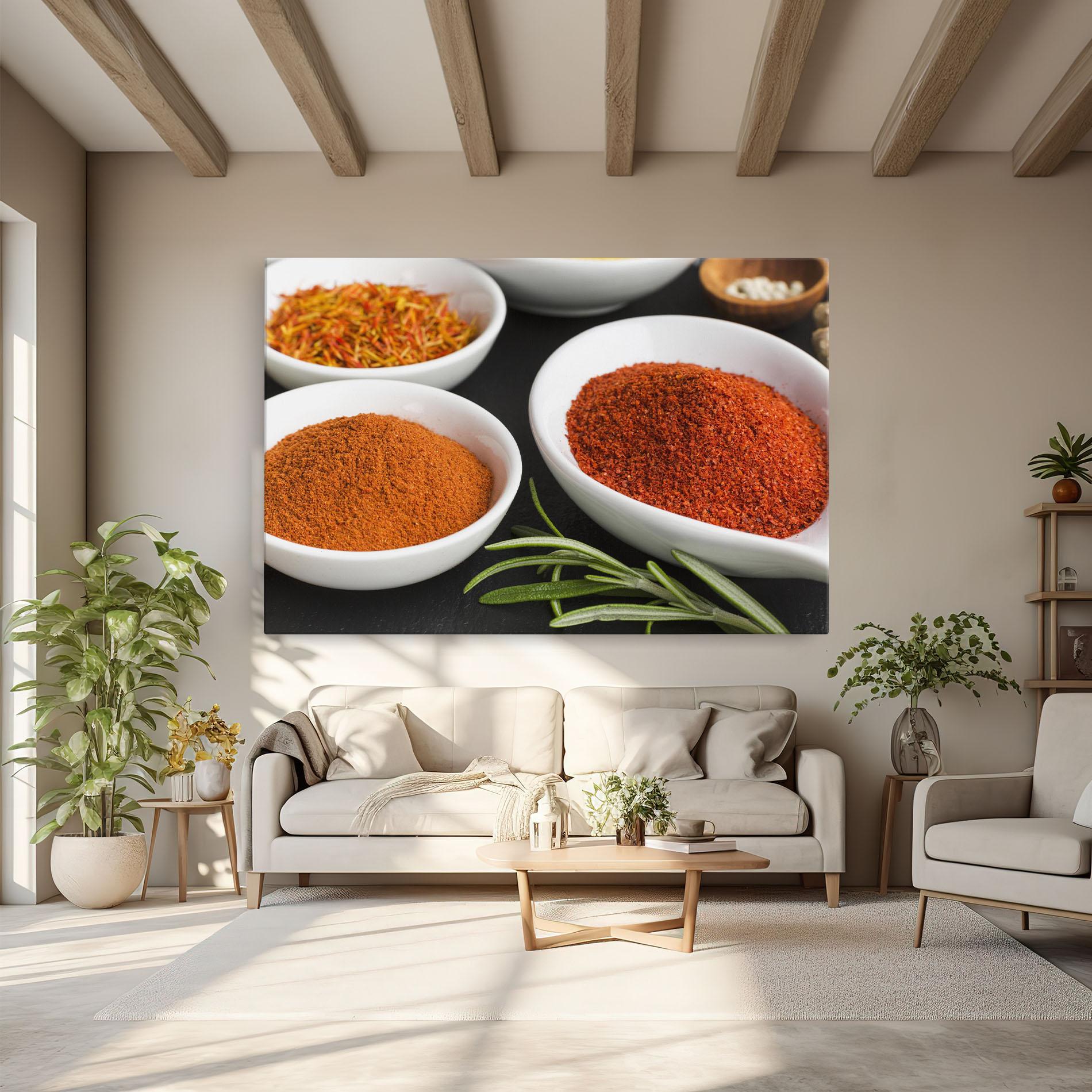 Tablou Canvas Close Up Spices Powder mockup 6