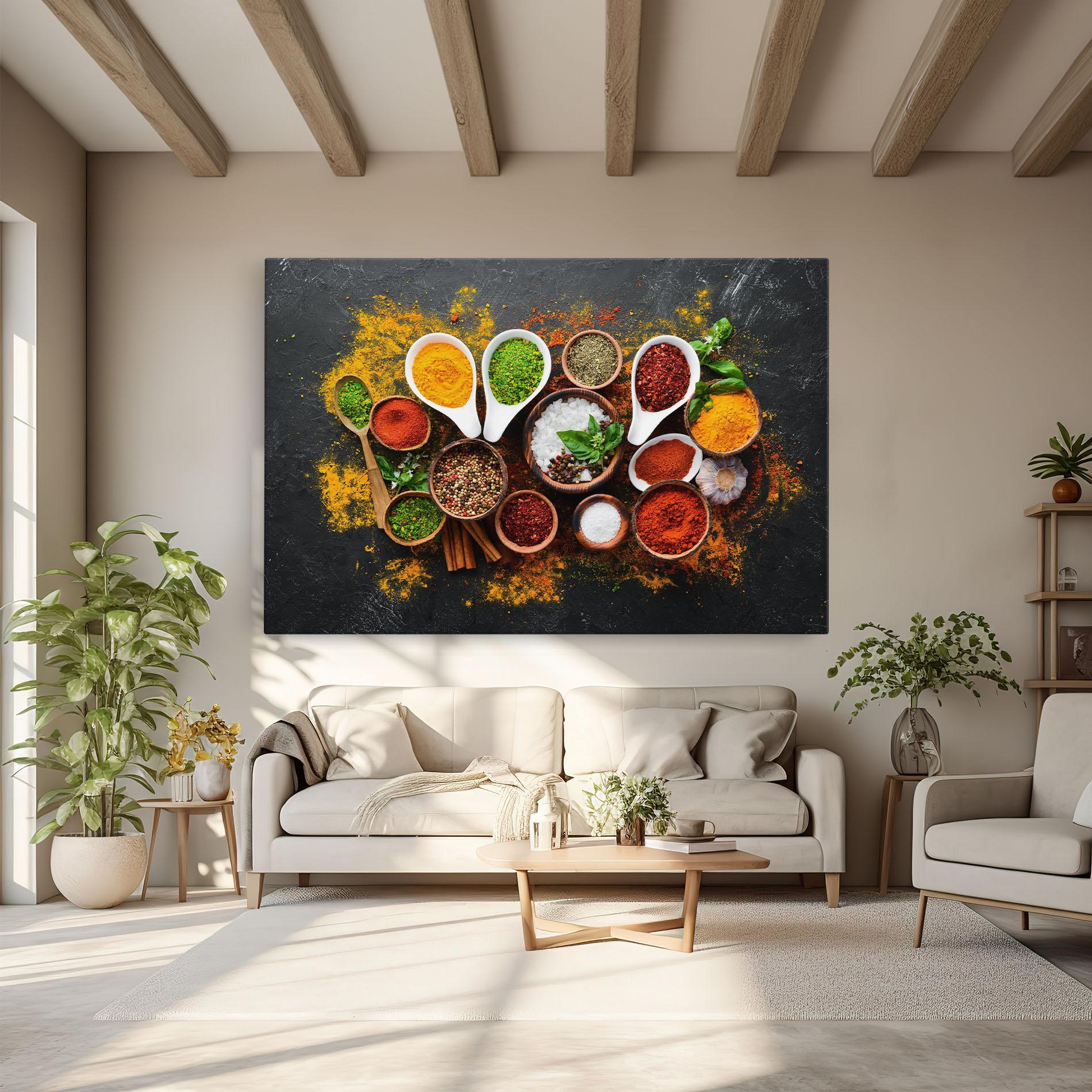 Tablou Canvas Colorful Herbs Spices mockup 6