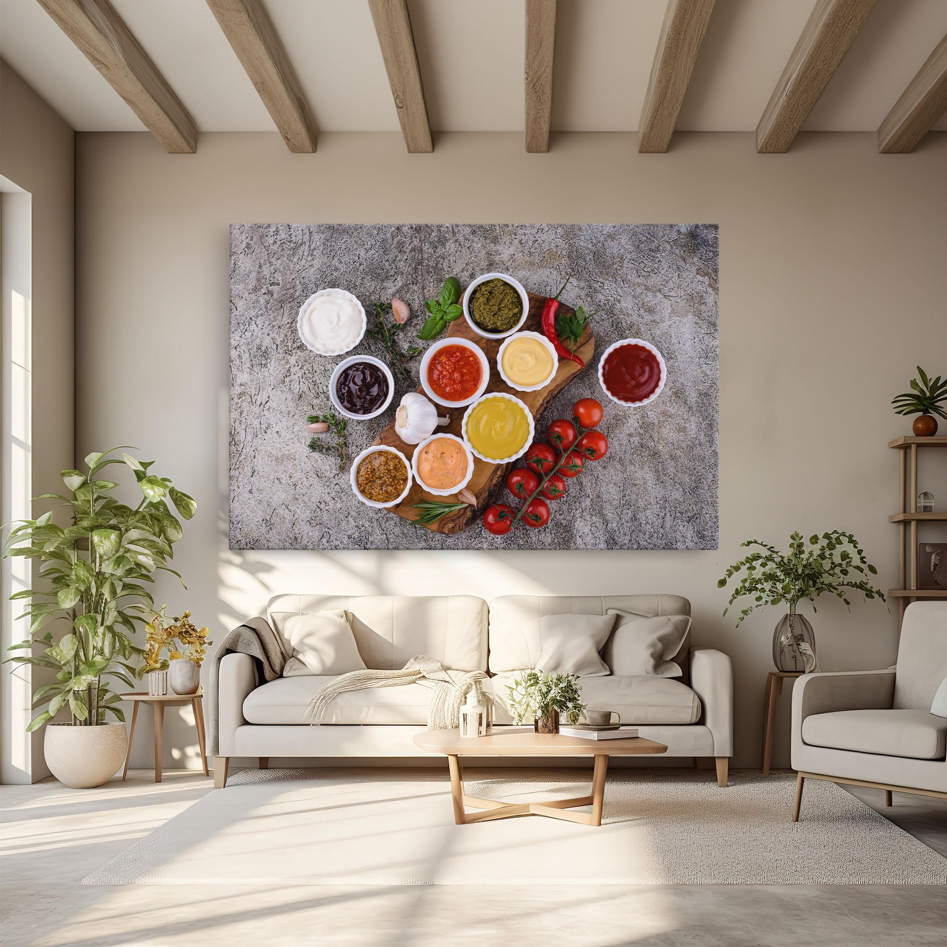 Tablou Canvas Different Sauces mockup 6