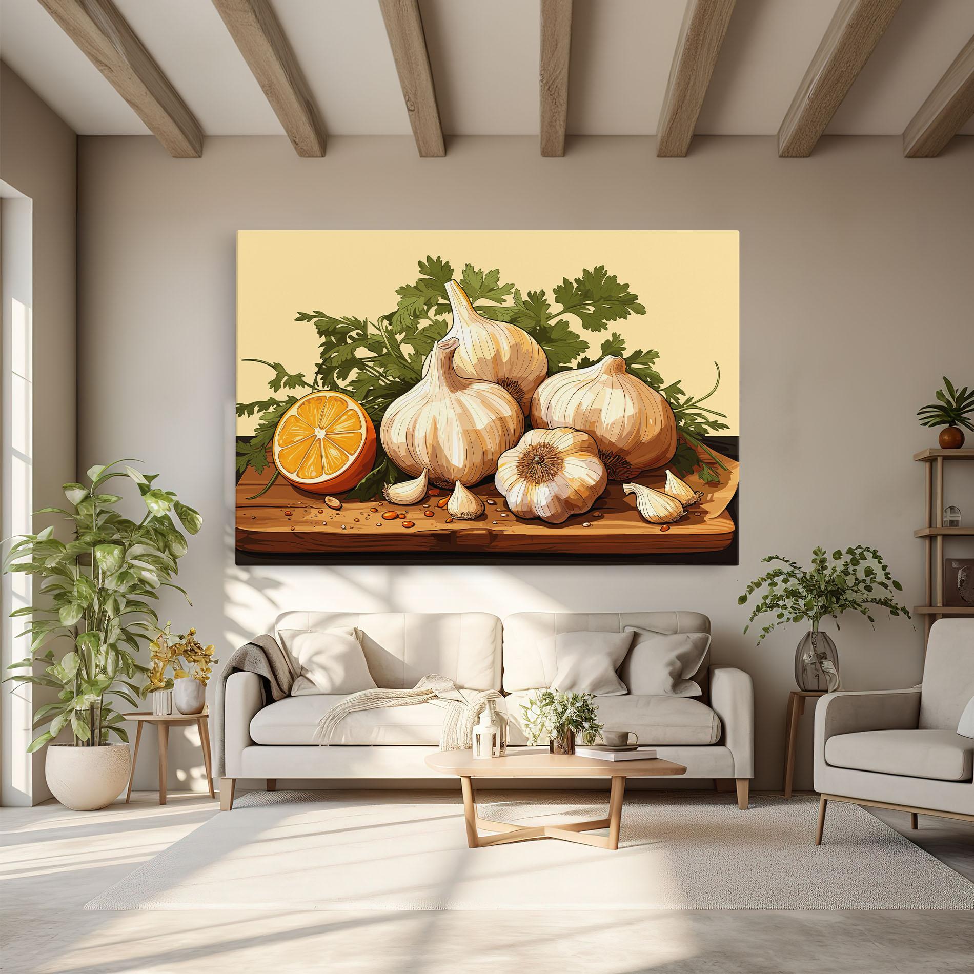 Tablou Canvas Garlic Lemon mockup 6