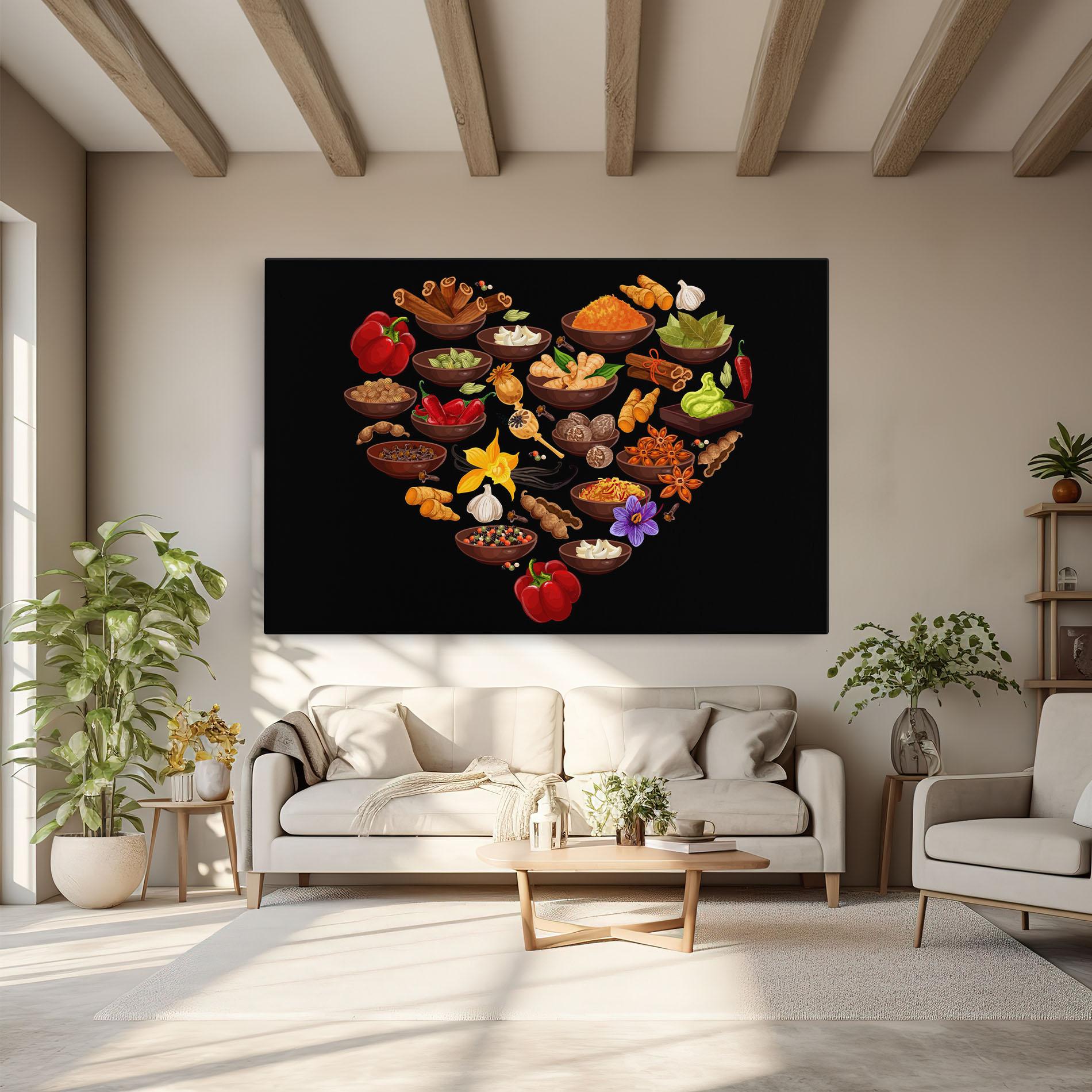 Tablou Canvas Seasoning Heart mockup 6