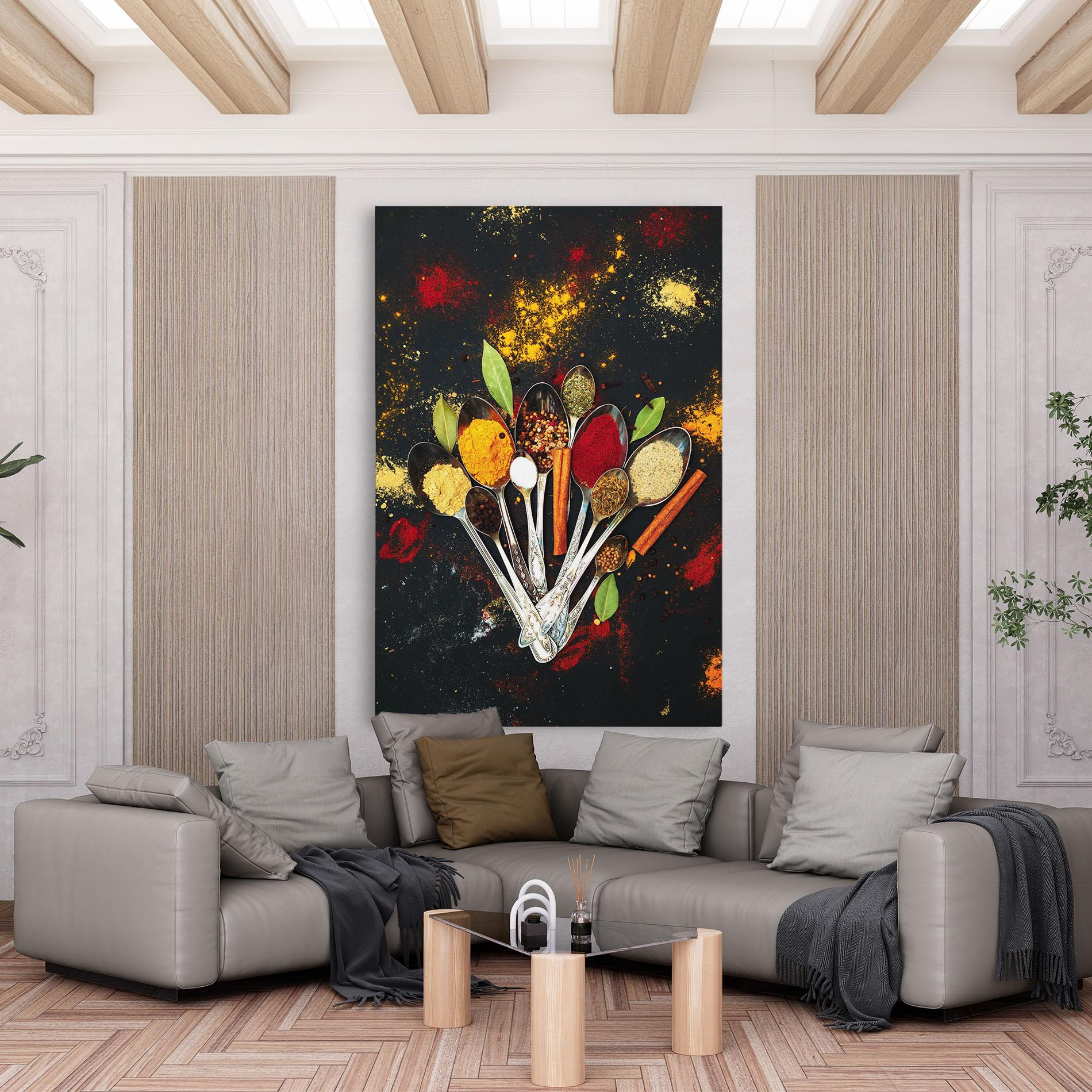 Tablou Canvas Cooking Spices Spoons mockup 6