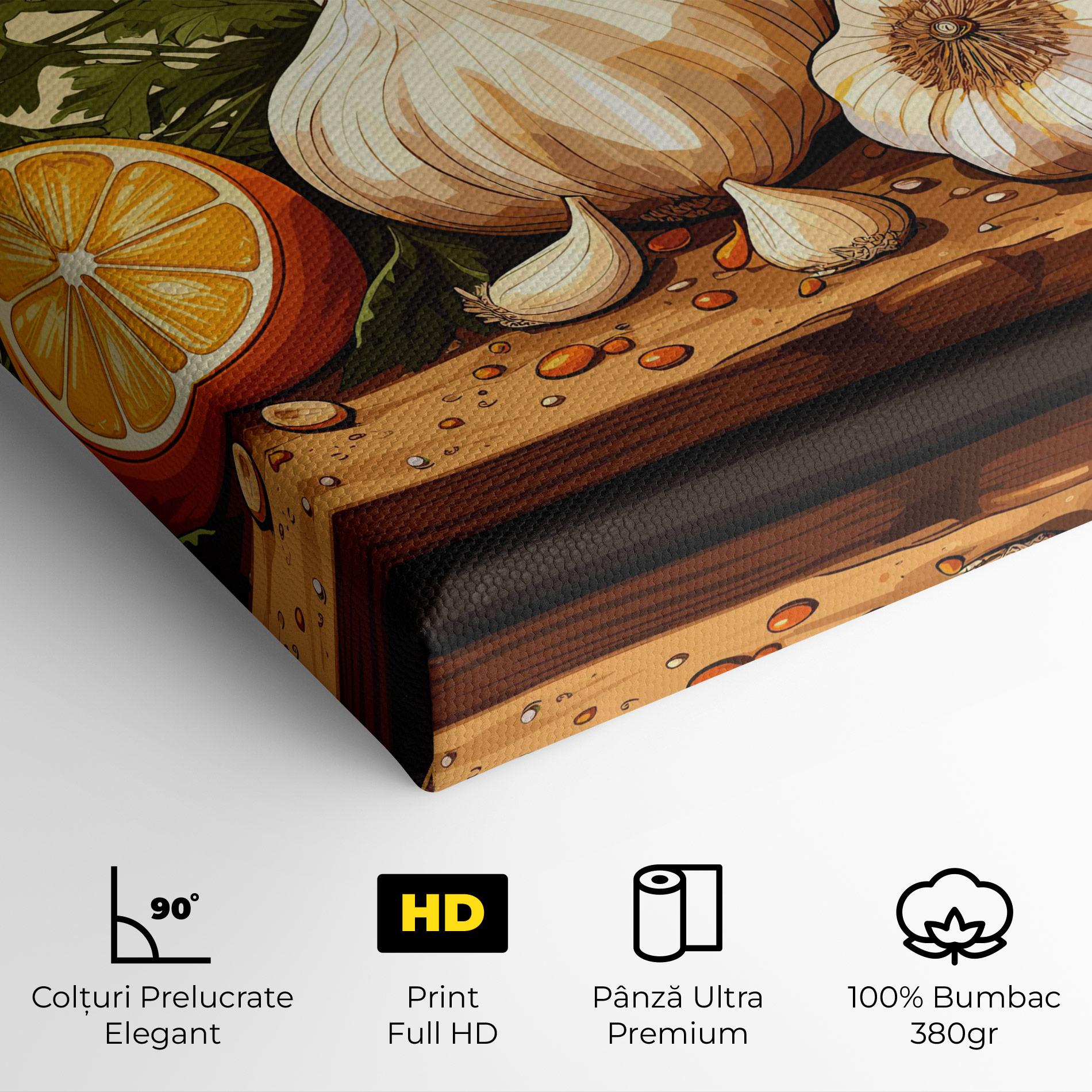 Tablou Canvas Garlic Lemon mockup 4