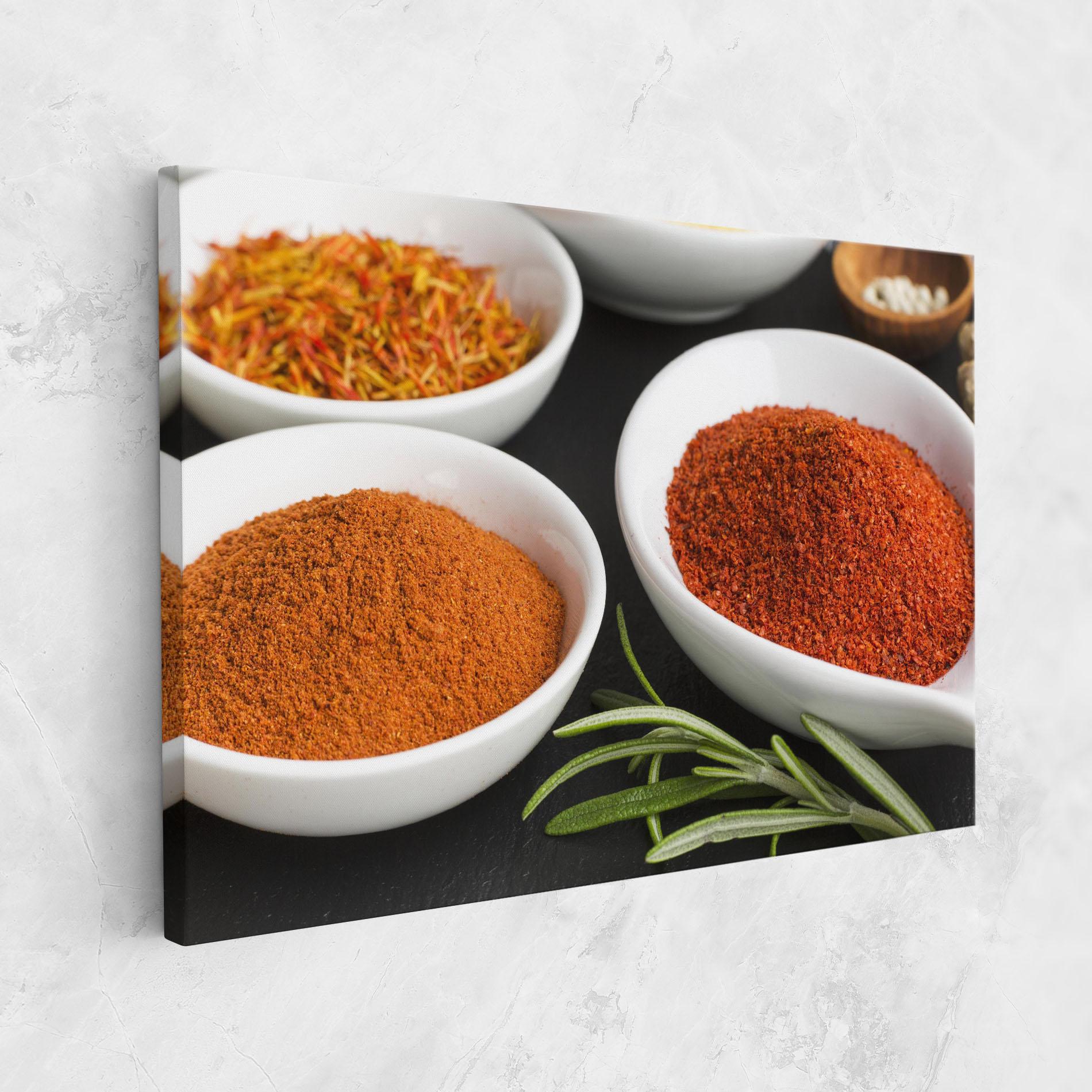 Tablou Canvas Close Up Spices Powder mockup 1
