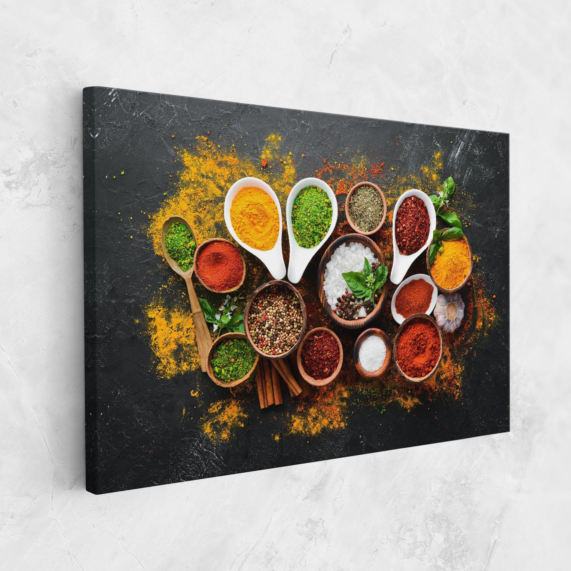 Tablou Canvas Colorful Herbs Spices mockup 1