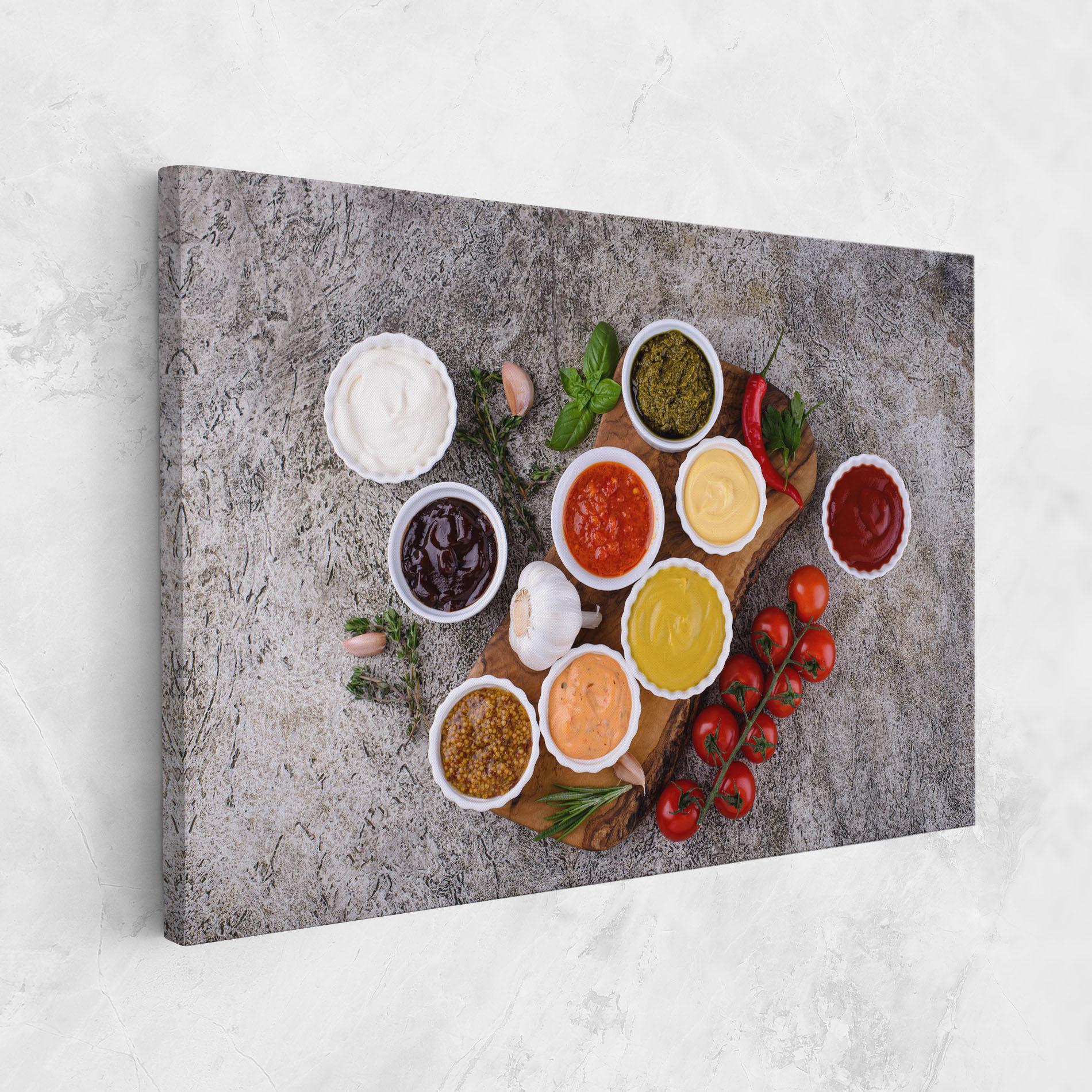 Tablou Canvas Different Sauces mockup 1