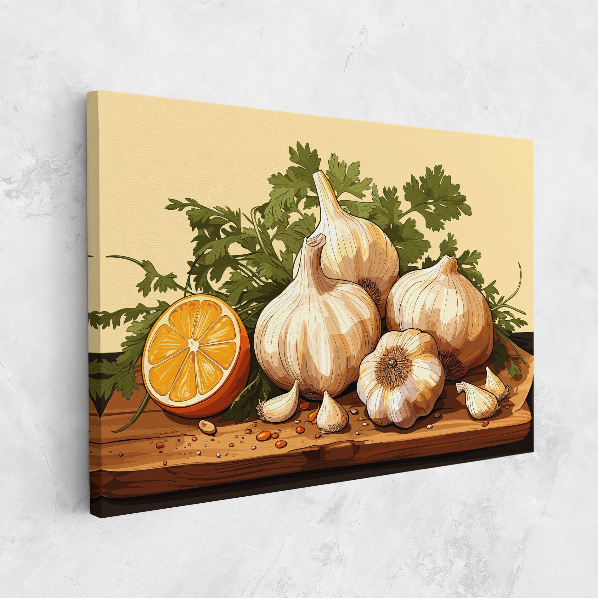 Tablou Canvas Garlic Lemon mockup 1