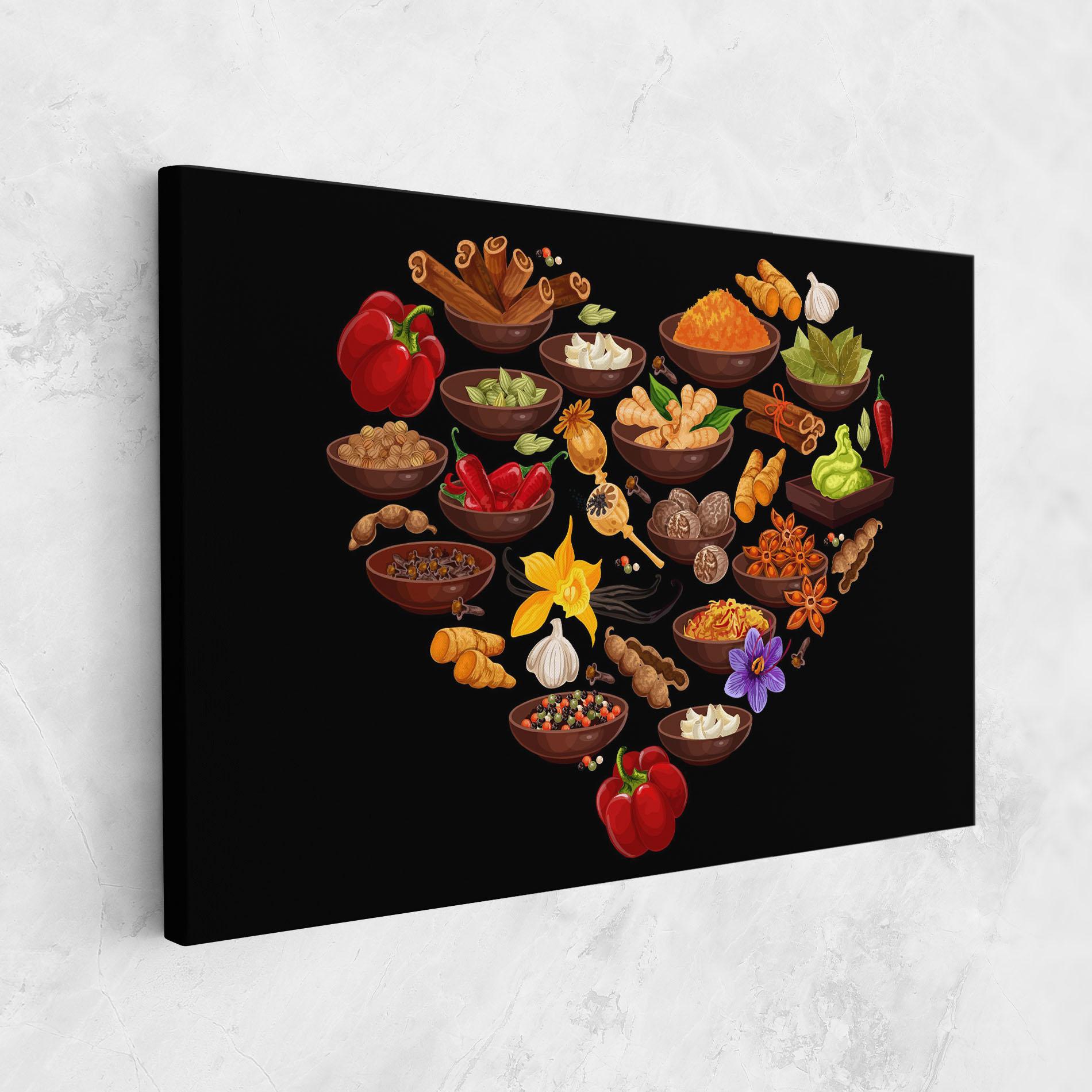 Tablou Canvas Seasoning Heart mockup 1