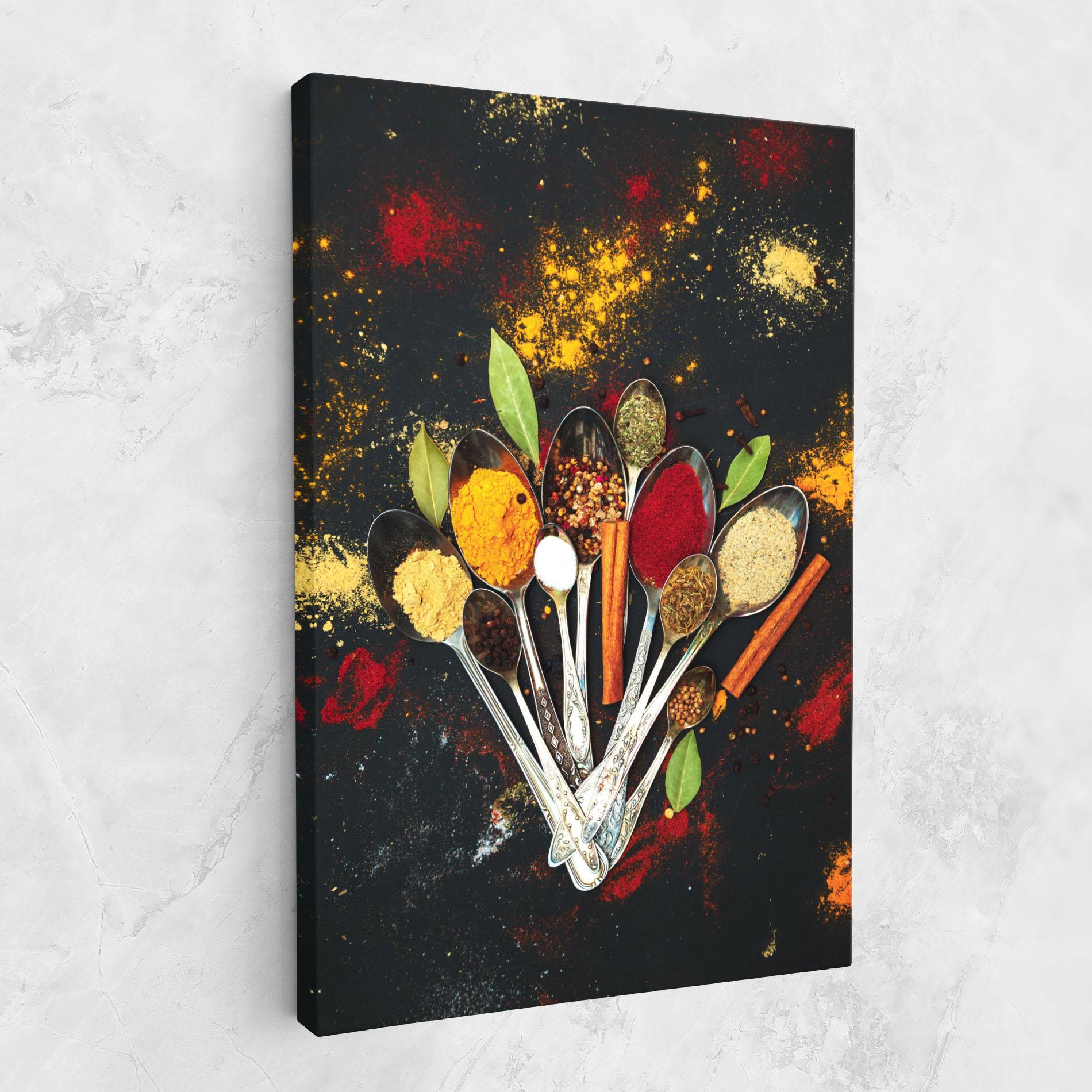 Tablou Canvas Cooking Spices Spoons mockup 1