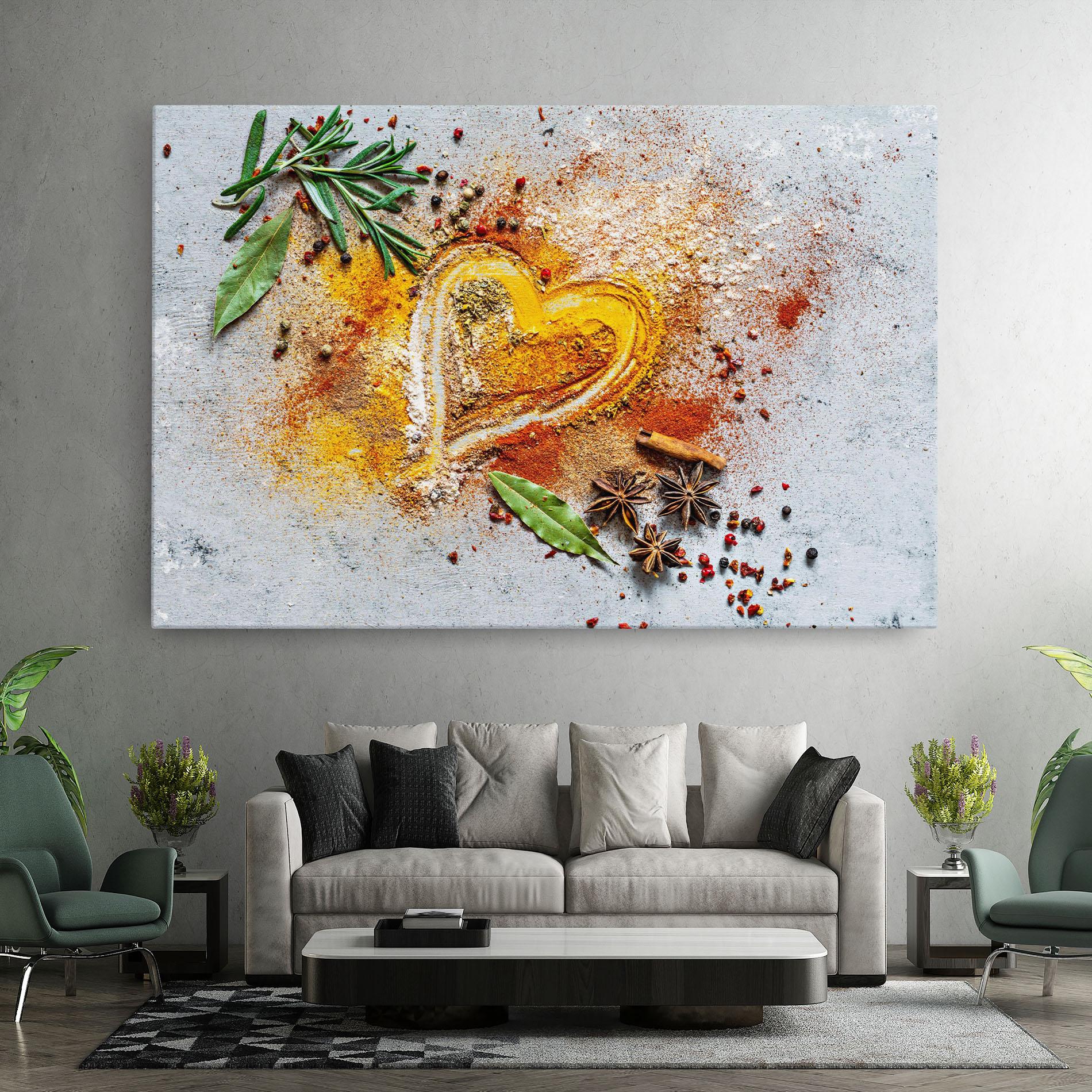 Tablou Canvas Heart Spice Powders mockup 7