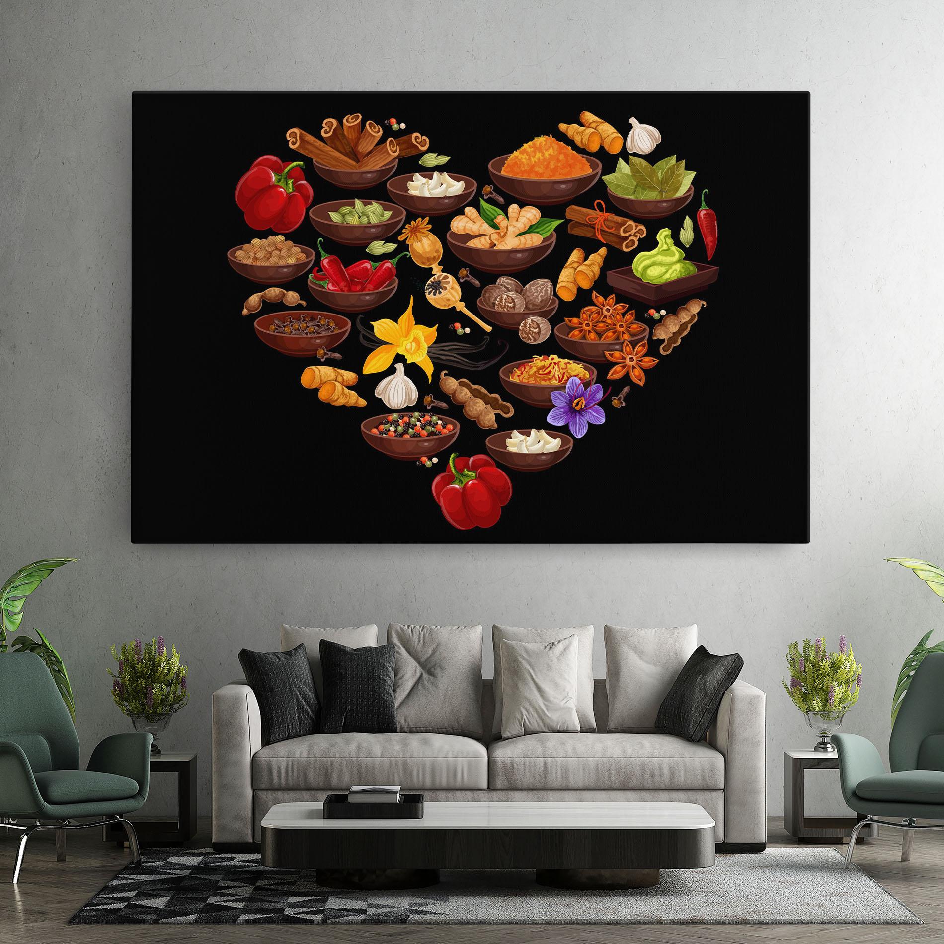 Tablou Canvas Seasoning Heart mockup 7