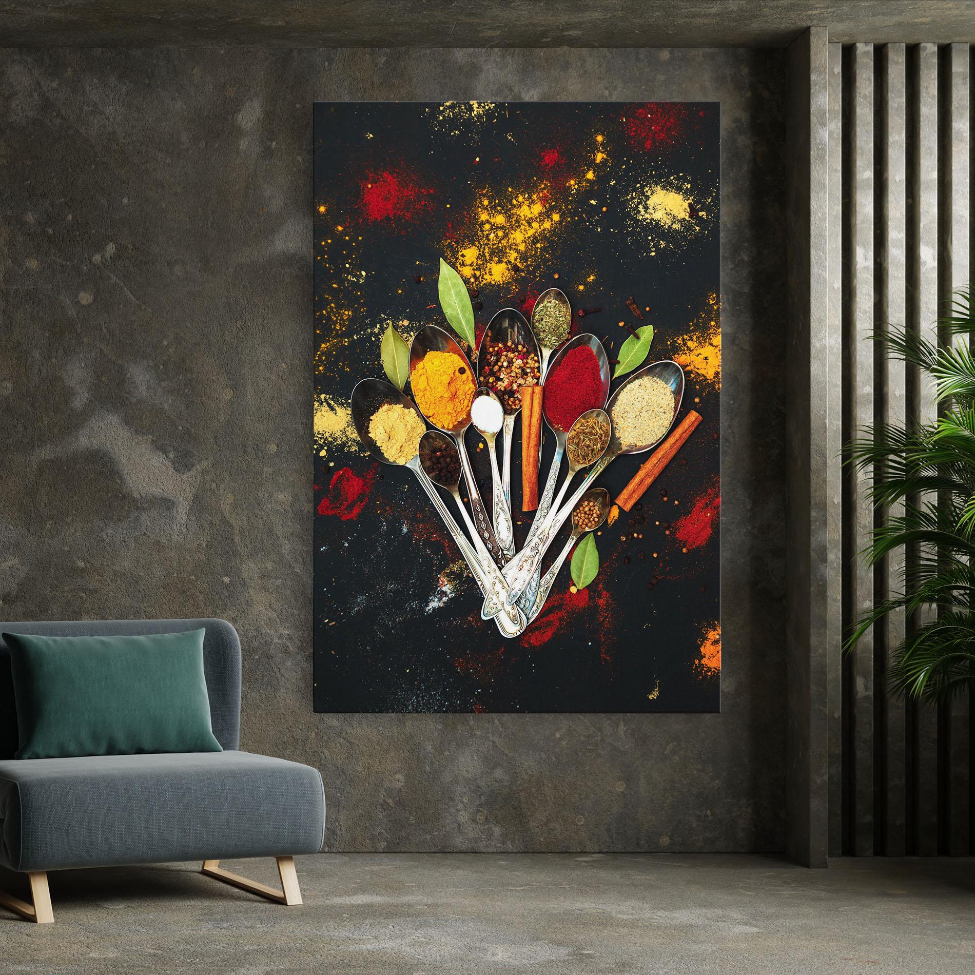 Tablou Canvas Cooking Spices Spoons mockup 7