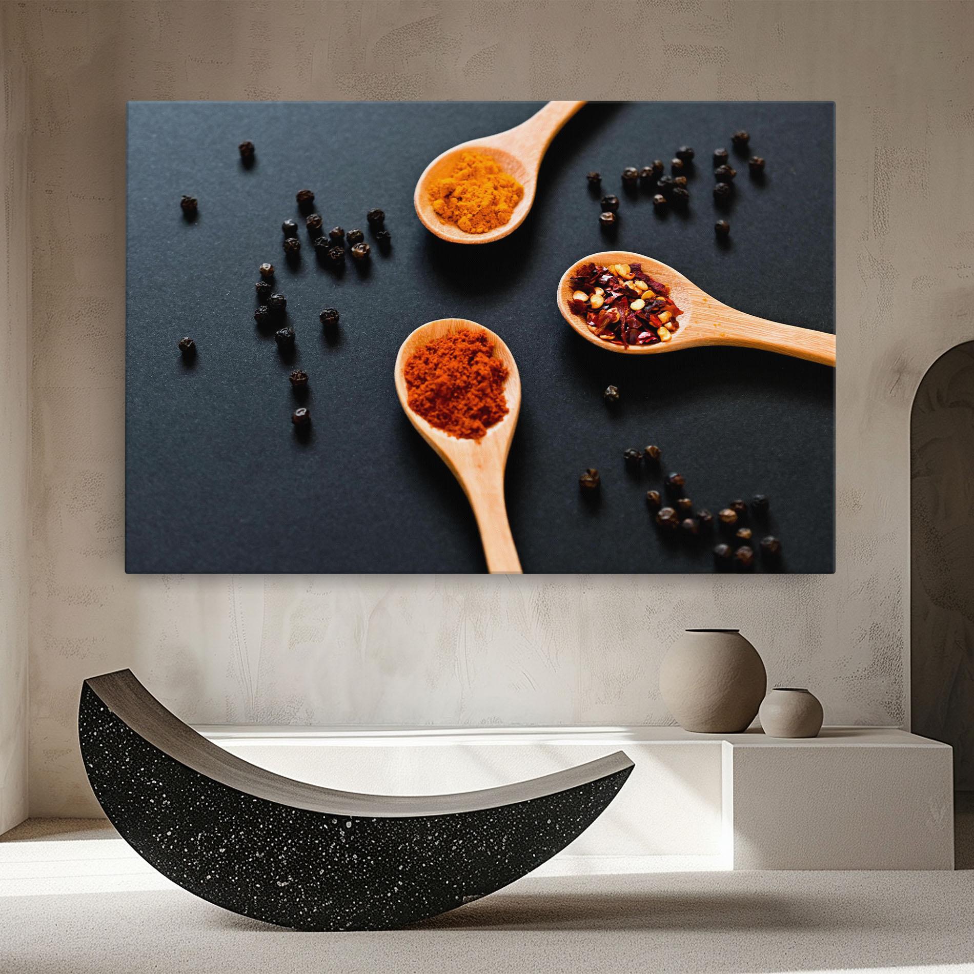 Tablou Canvas 3 Seasonings Spoons mockup 8