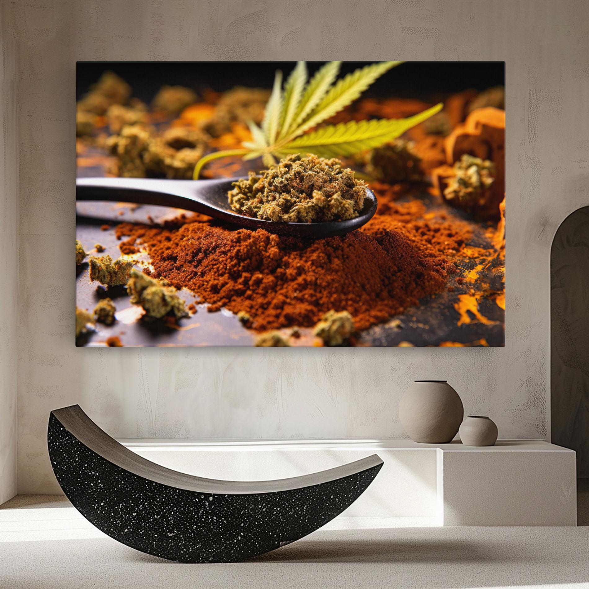 Tablou Canvas Cannabis Seasoning mockup 8