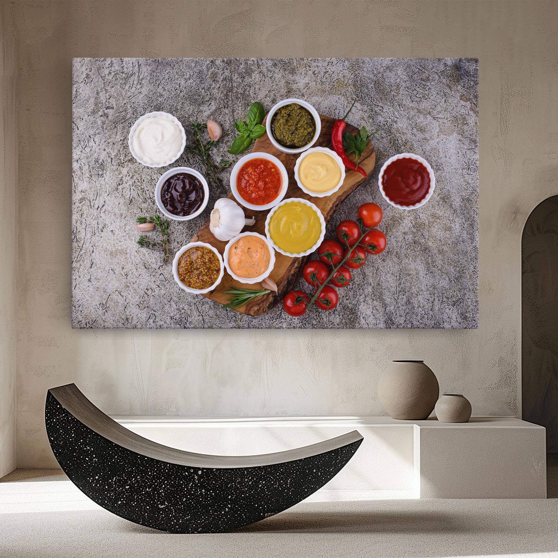 Tablou Canvas Different Sauces mockup 8