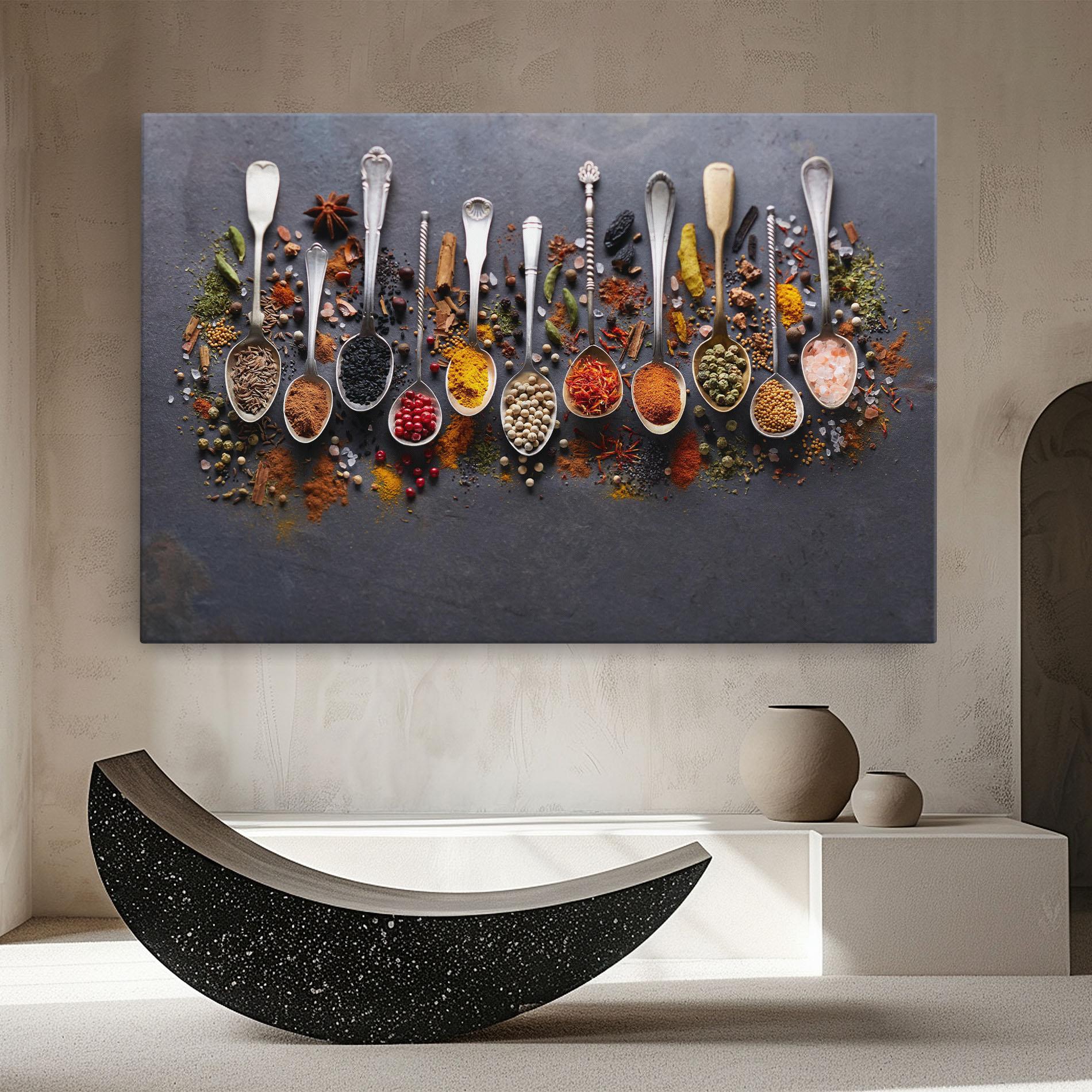 Tablou Canvas Spices Black Board mockup 8