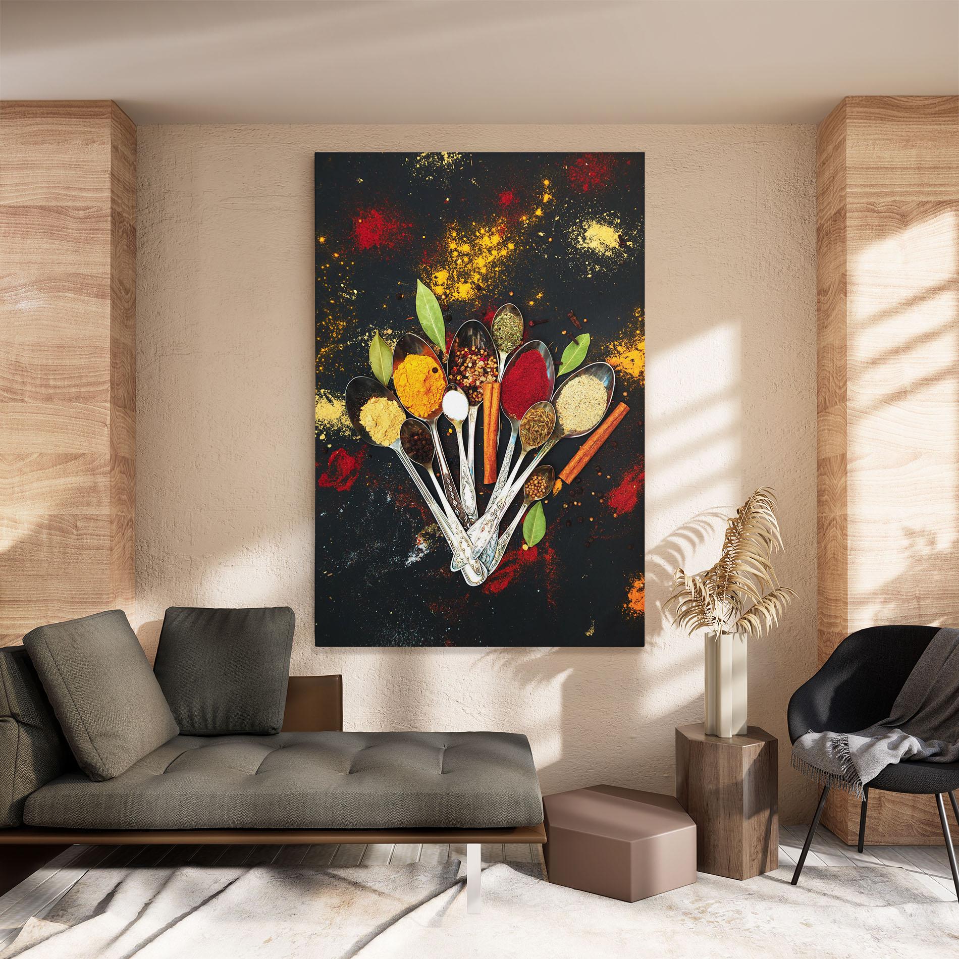 Tablou Canvas Cooking Spices Spoons mockup 8