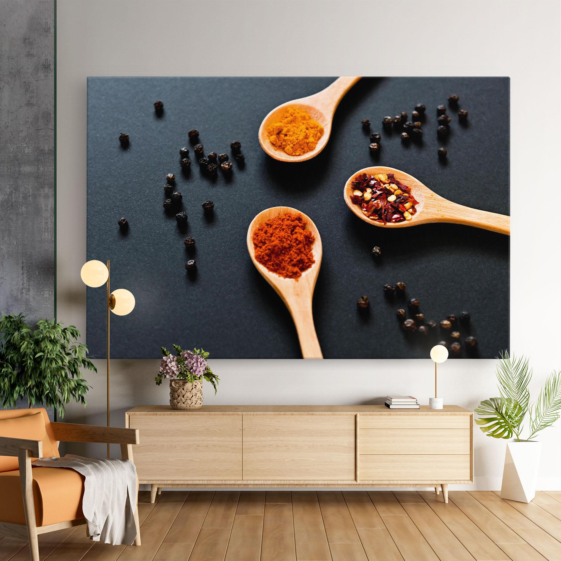 Tablou Canvas 3 Seasonings Spoons mockup 9