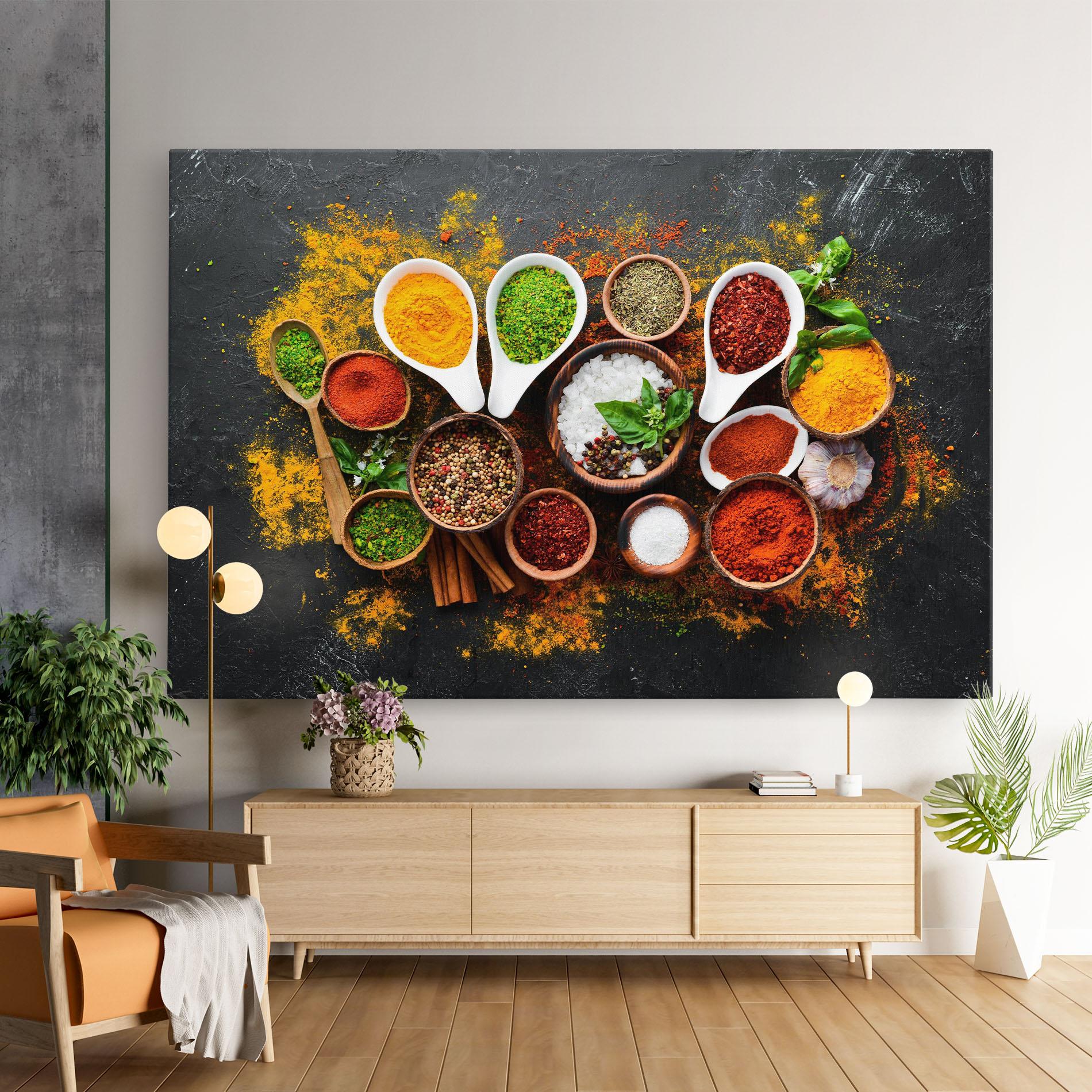 Tablou Canvas Colorful Herbs Spices mockup 9