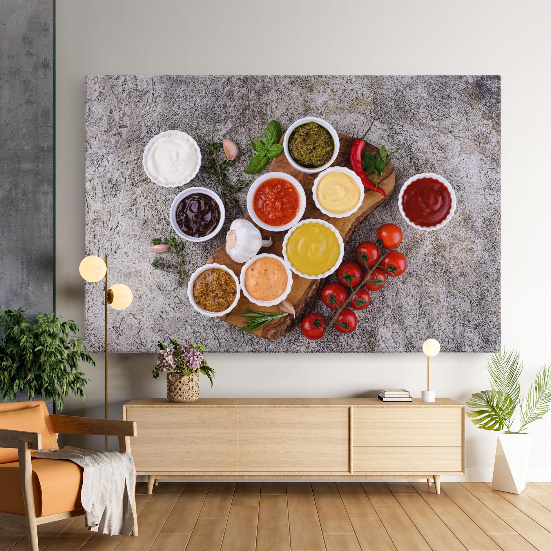 Tablou Canvas Different Sauces mockup 9