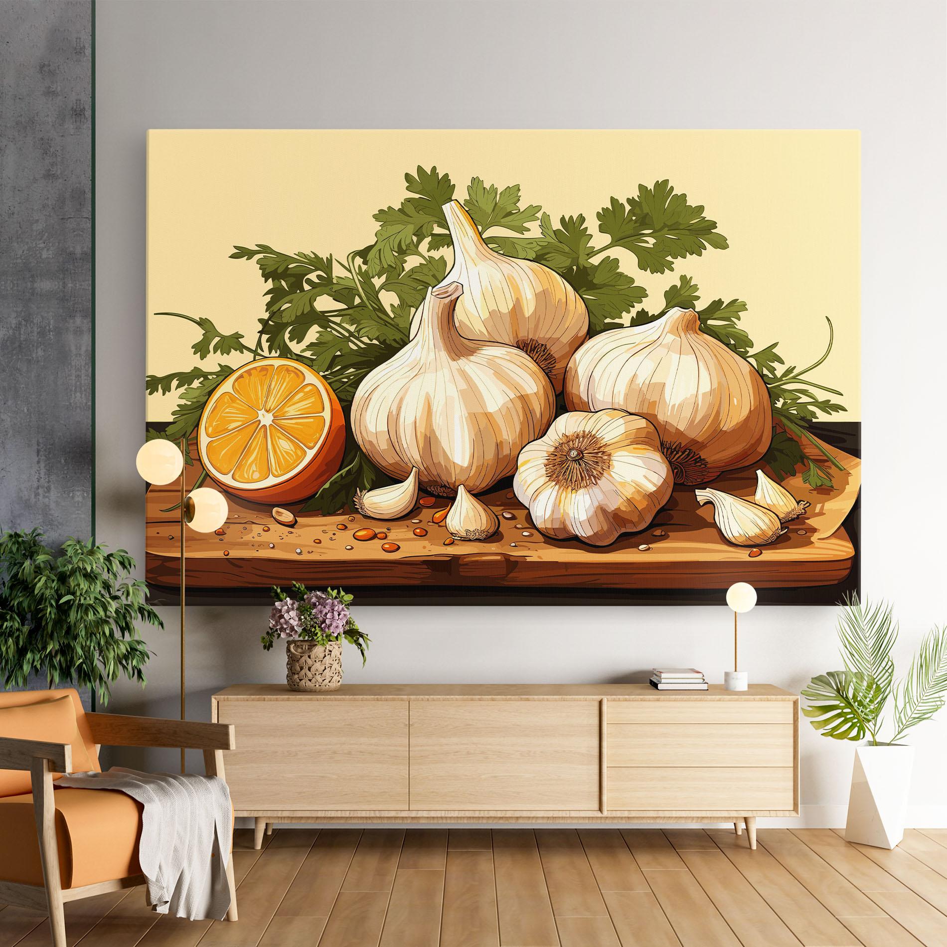 Tablou Canvas Garlic Lemon mockup 9
