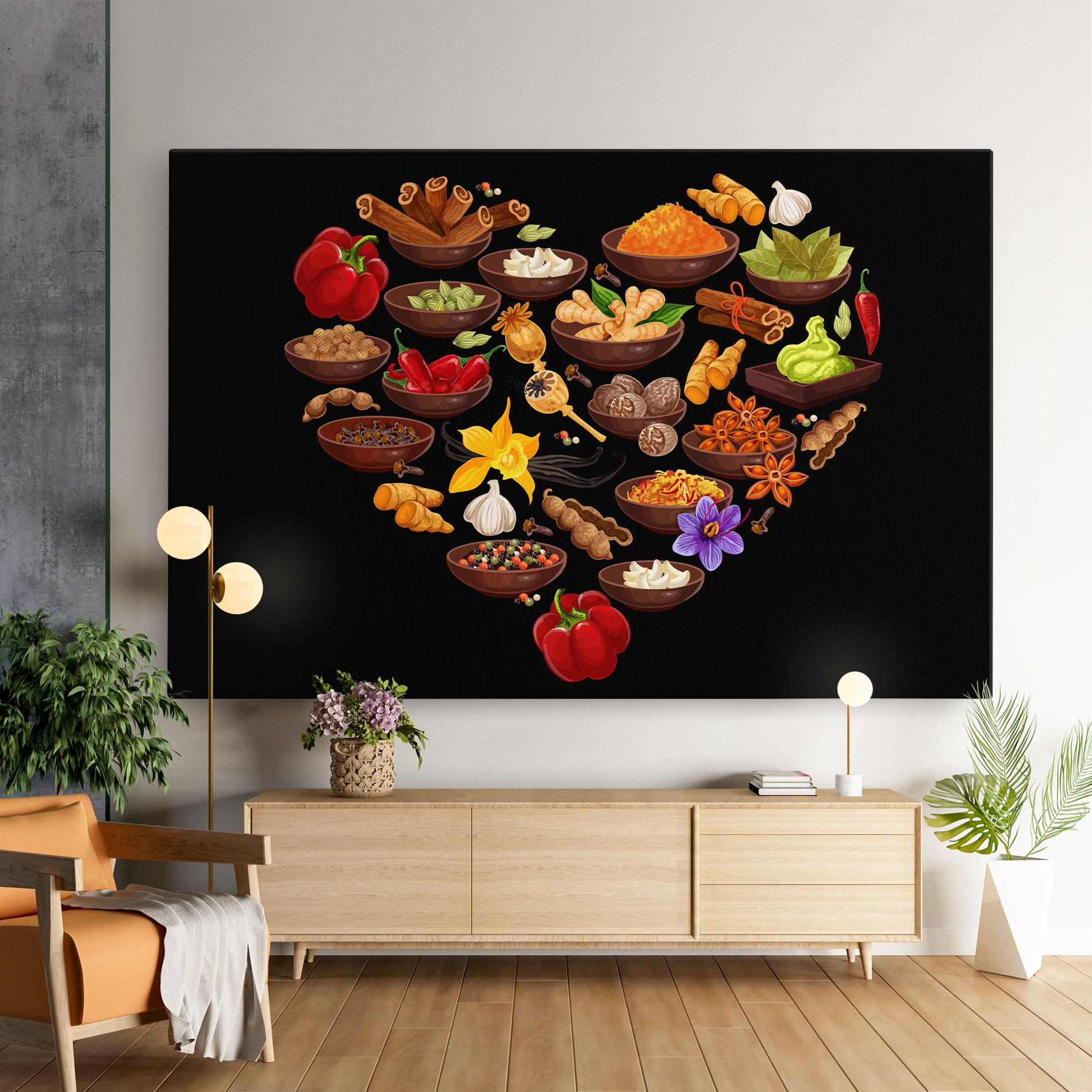 Tablou Canvas Seasoning Heart mockup 9
