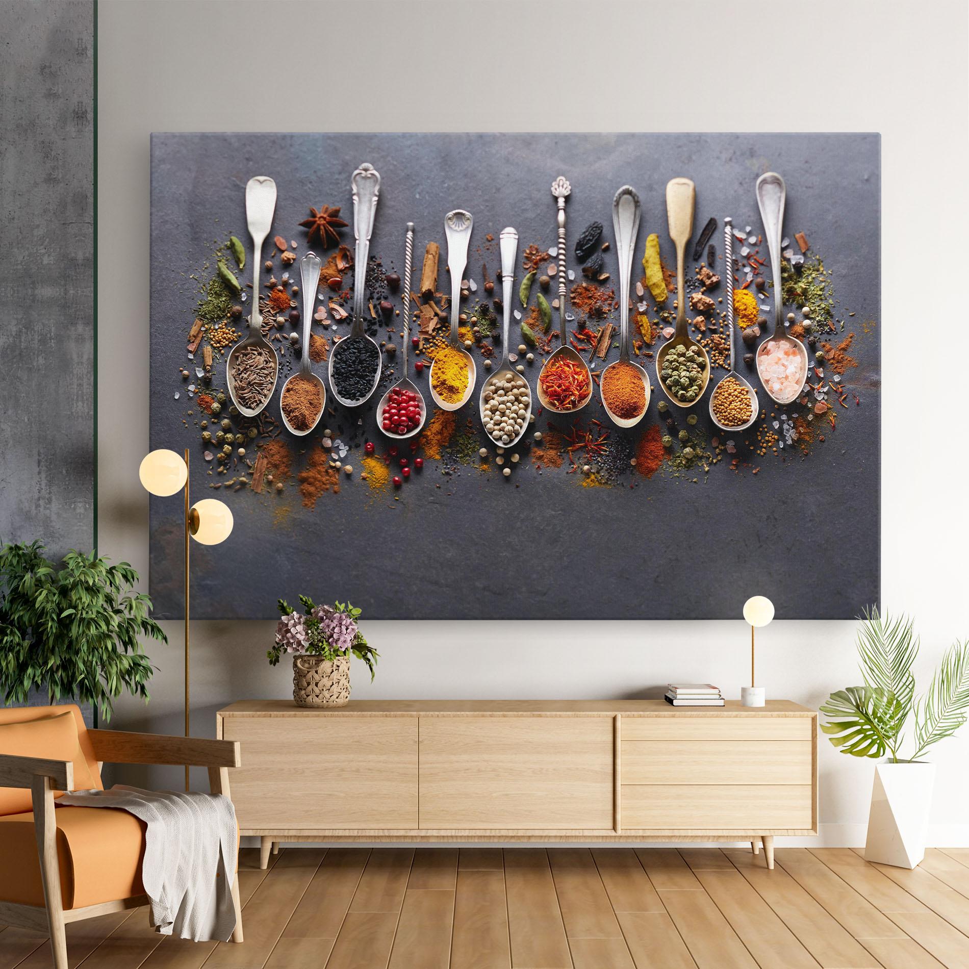 Tablou Canvas Spices Black Board mockup 9