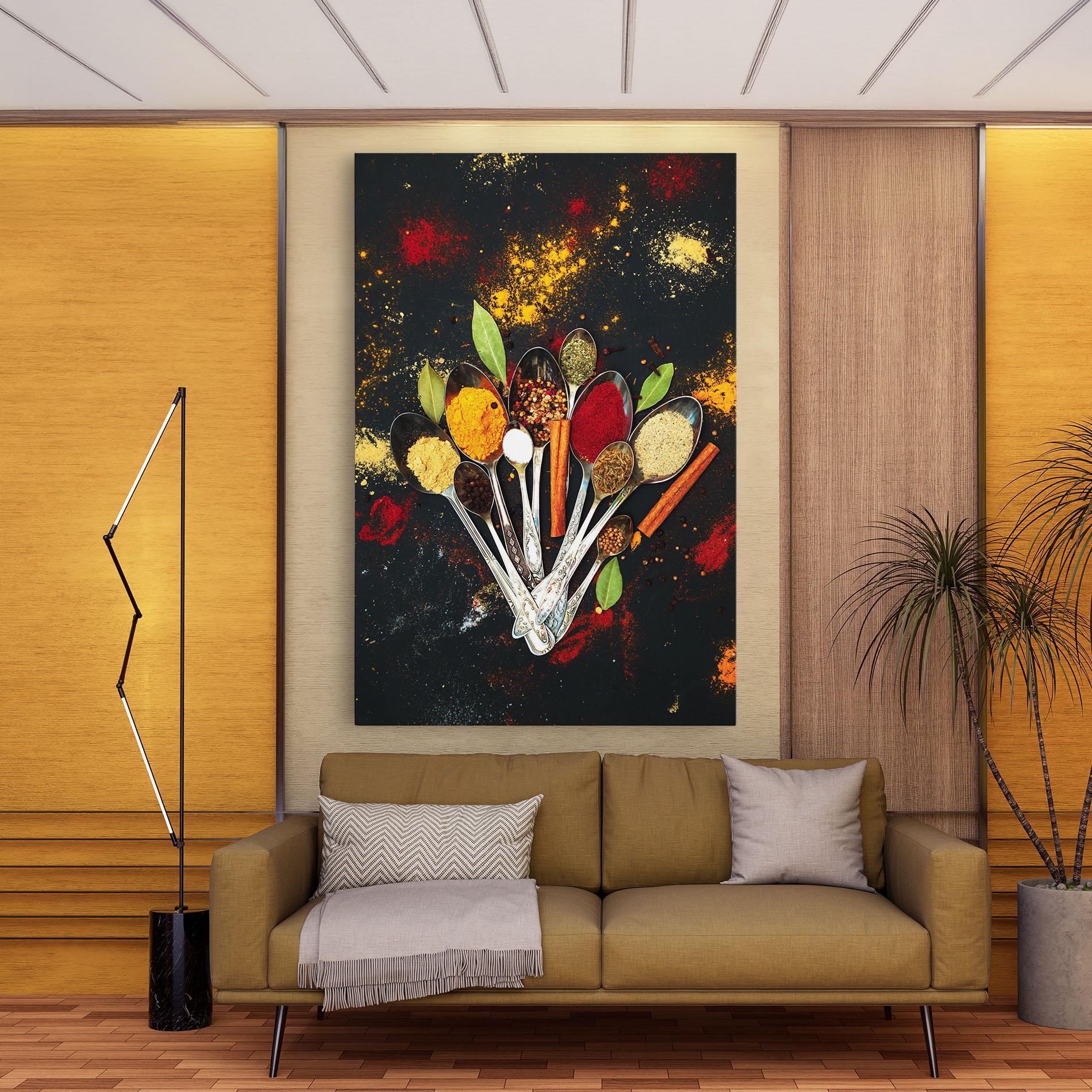 Tablou Canvas Cooking Spices Spoons mockup 9