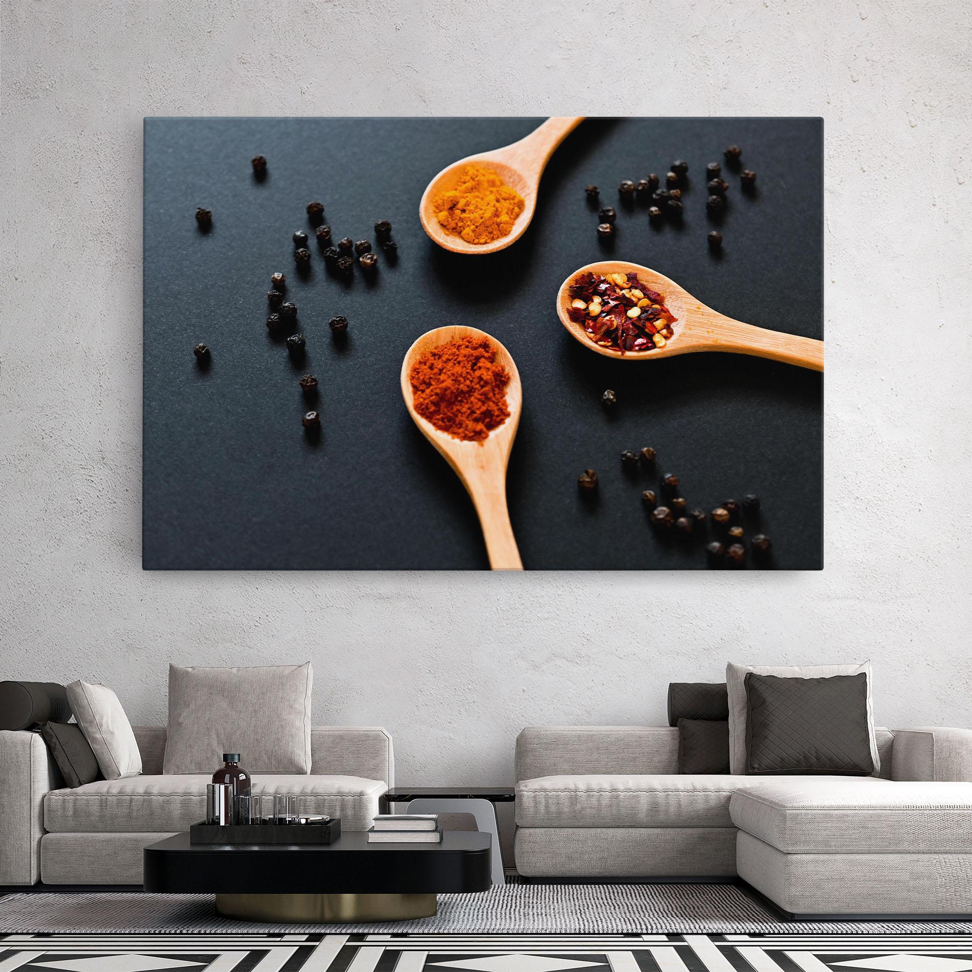 Tablou Canvas 3 Seasonings Spoons mockup 2