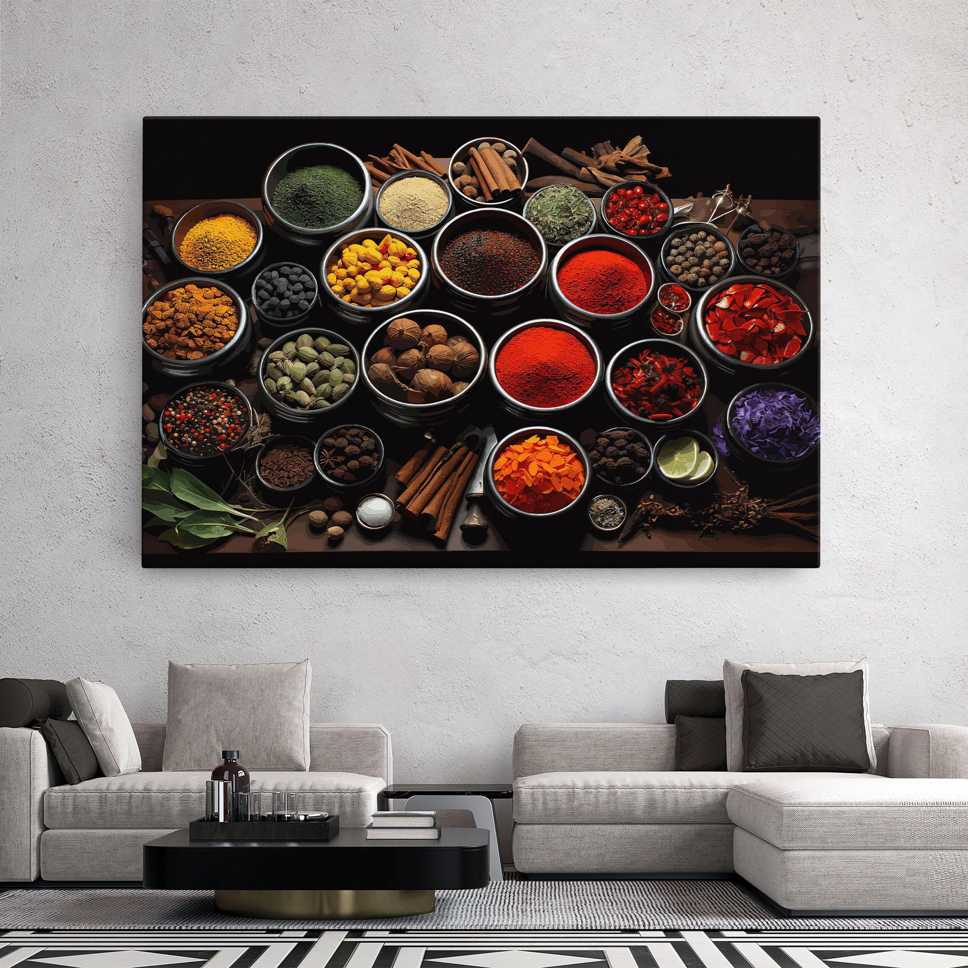 Tablou Canvas Colorful Herbs Art mockup 2