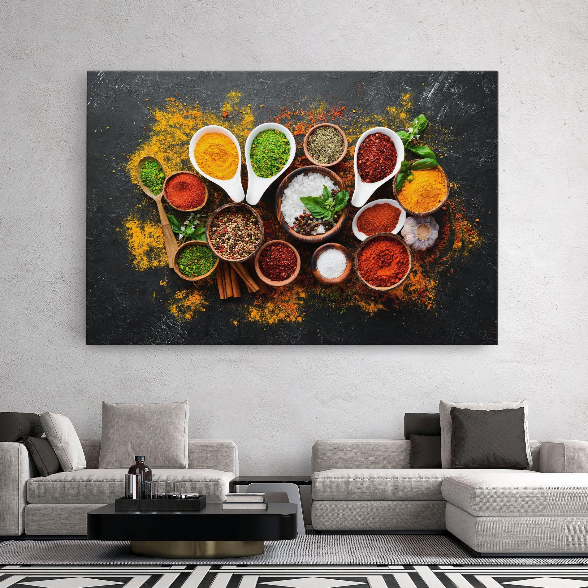 Tablou Canvas Colorful Herbs Spices mockup 2