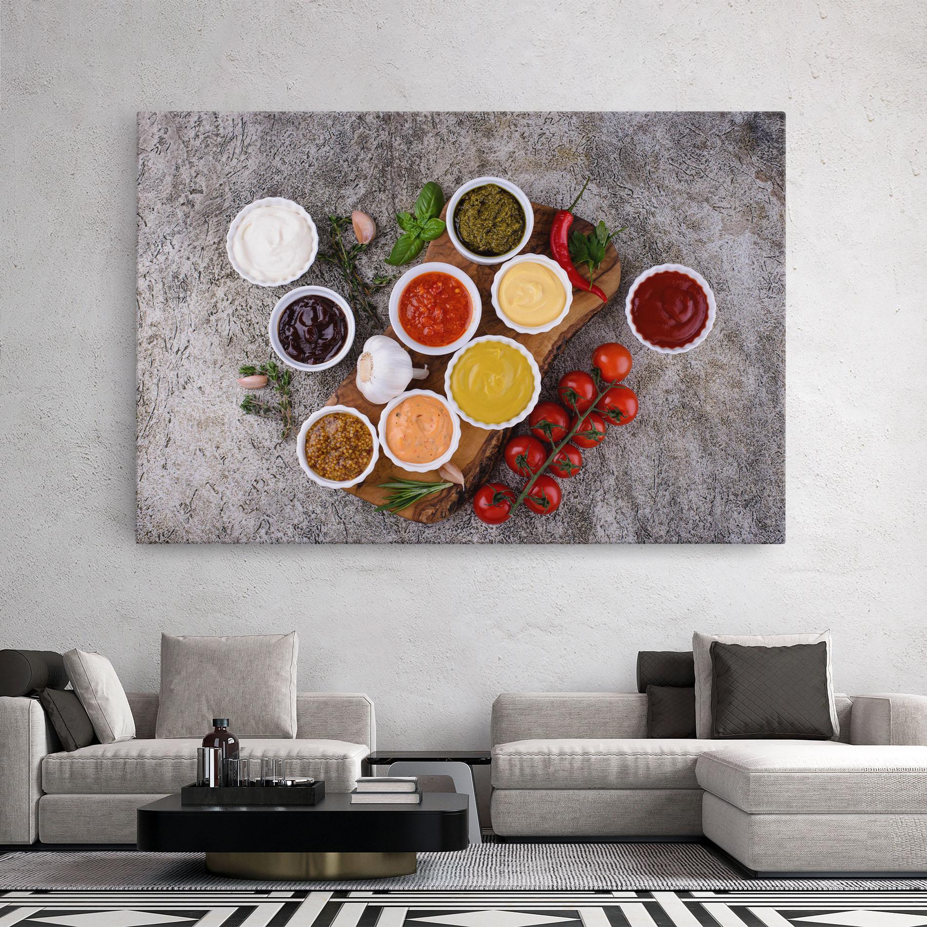 Tablou Canvas Different Sauces mockup 2