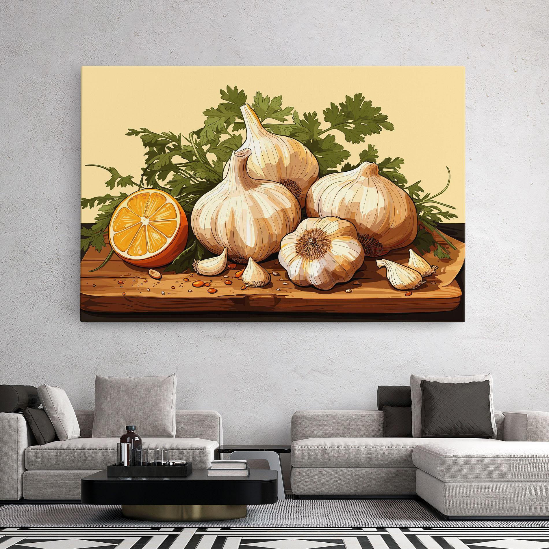 Tablou Canvas Garlic Lemon mockup 2