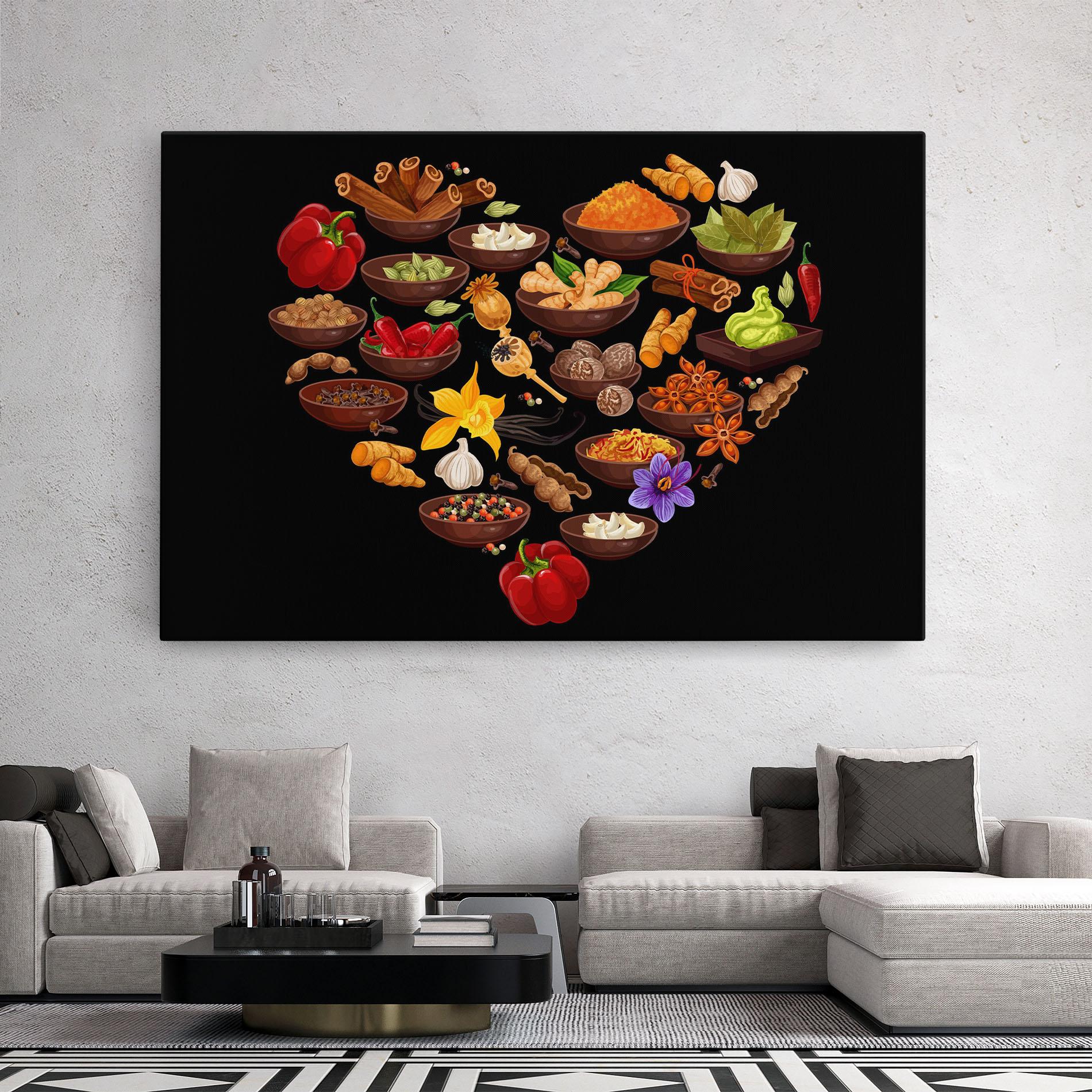 Tablou Canvas Seasoning Heart mockup 2