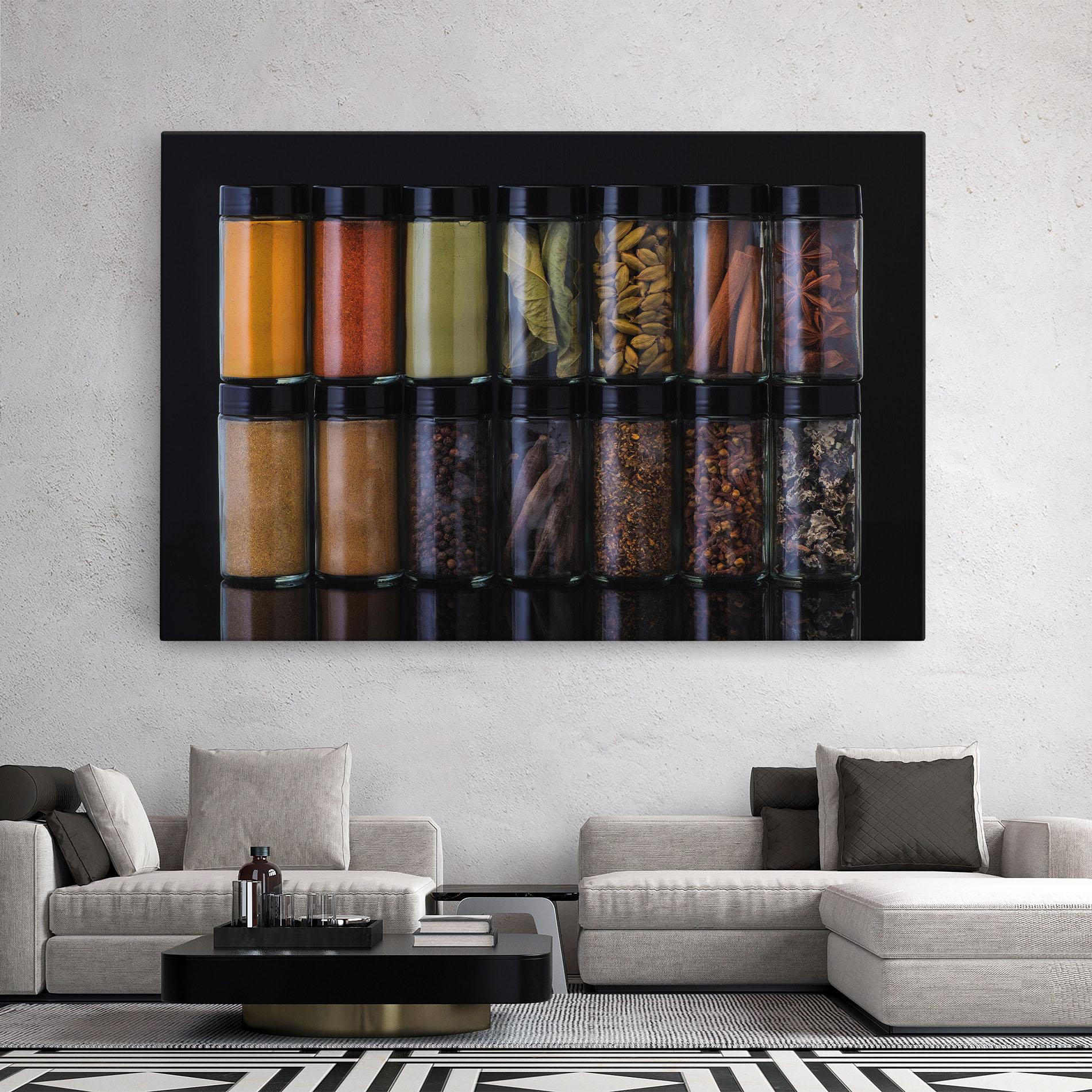 Tablou Canvas Seasonings Jars mockup 2