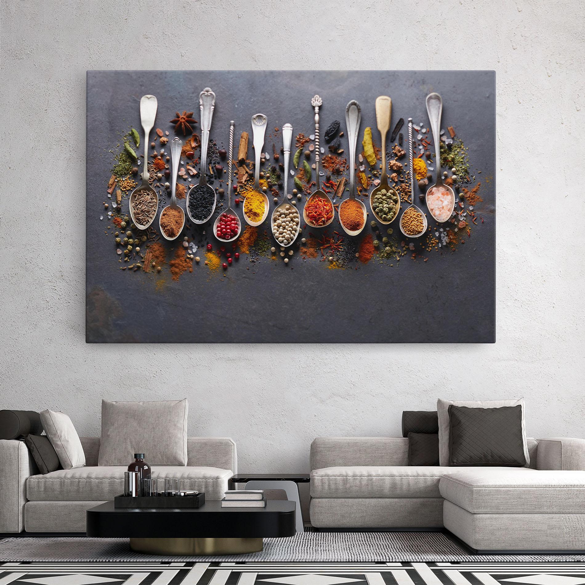 Tablou Canvas Spices Black Board mockup 2