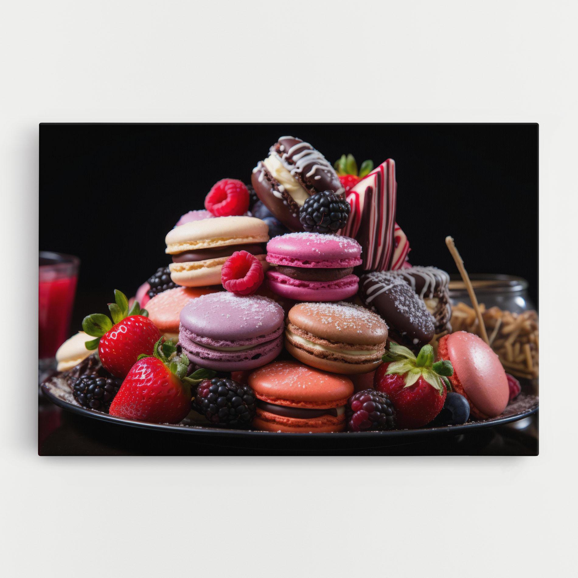 Tablou Canvas Berries Macarons mockup 0