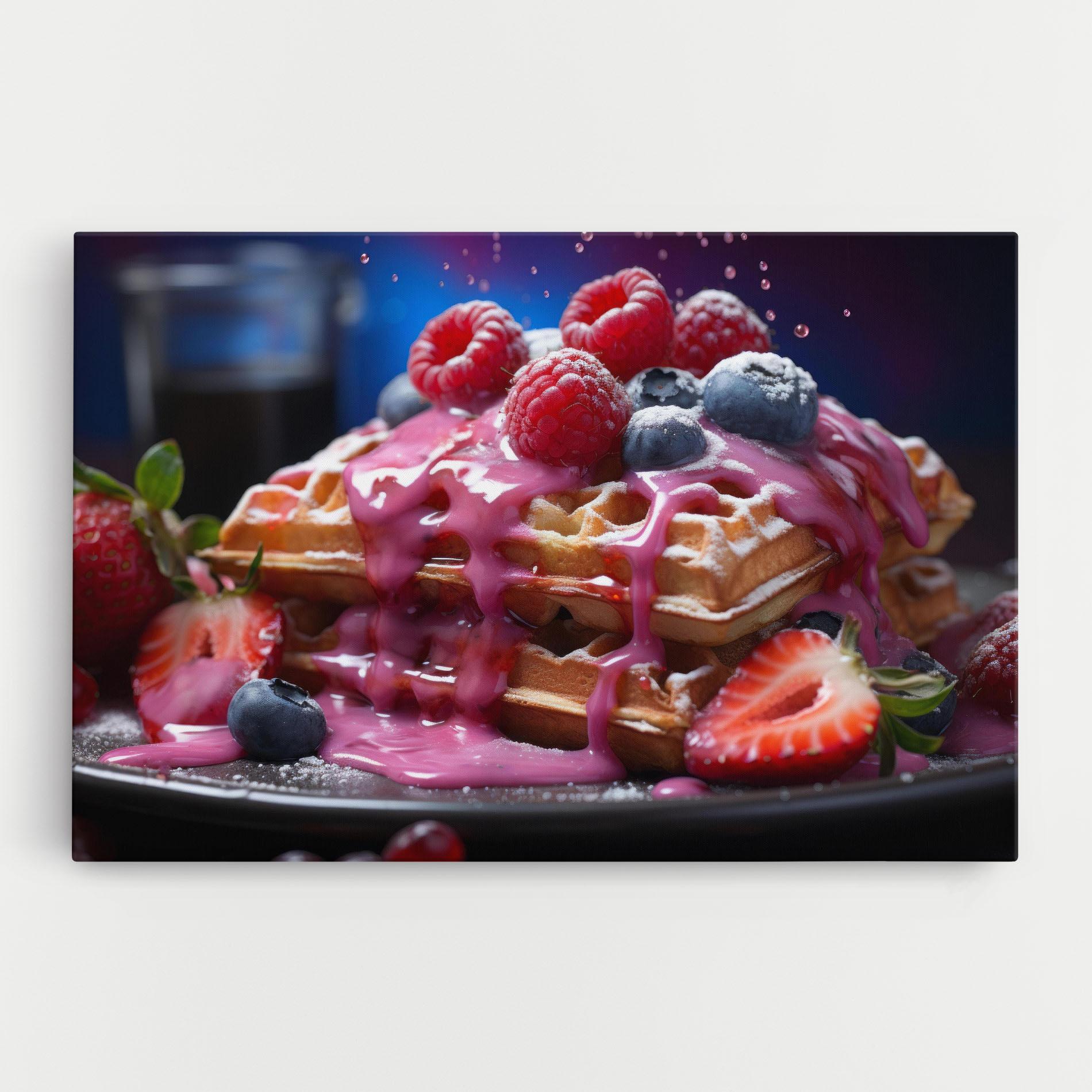 Tablou Canvas Berries Waffles mockup 0