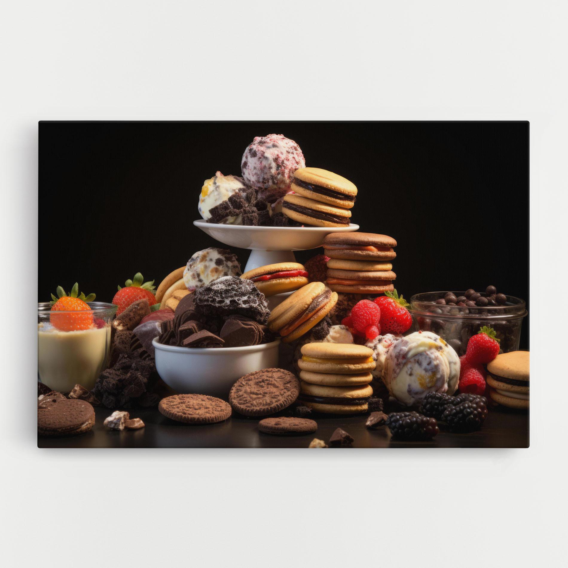 Tablou Canvas Ice Cream Cookies mockup 0