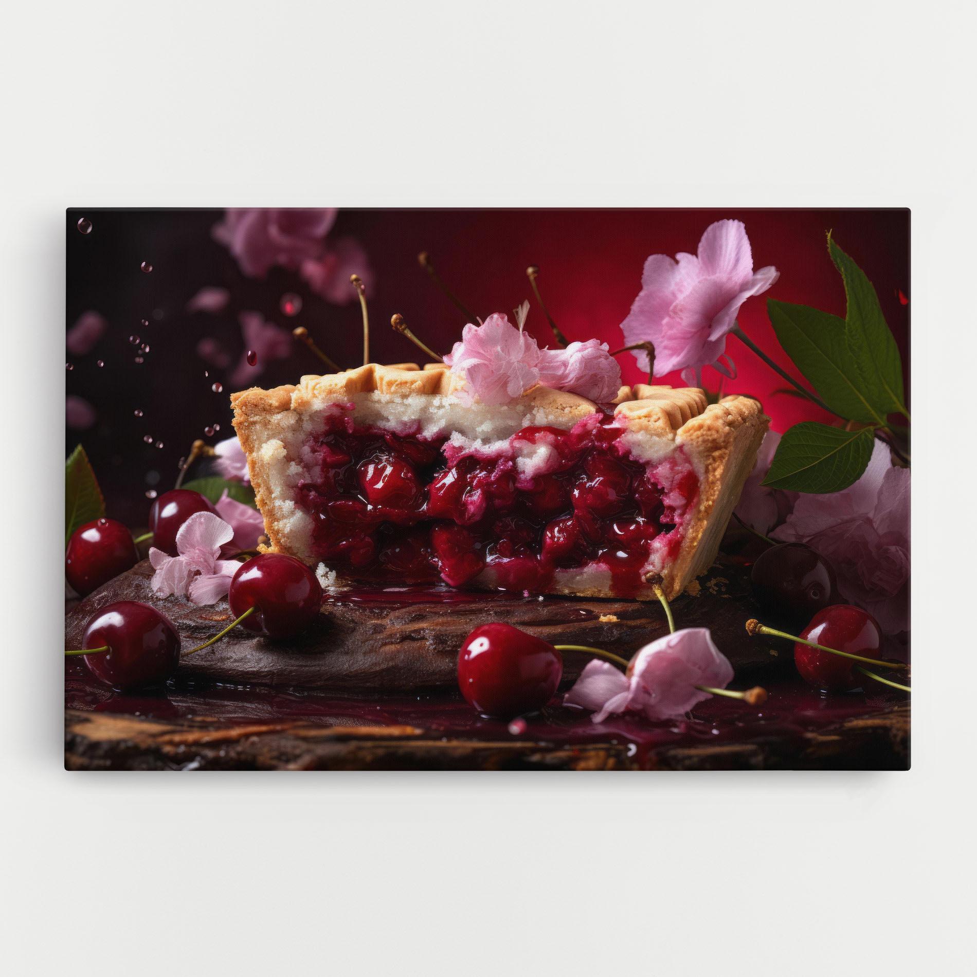 Tablou Canvas Wooden Table Cherries mockup 0