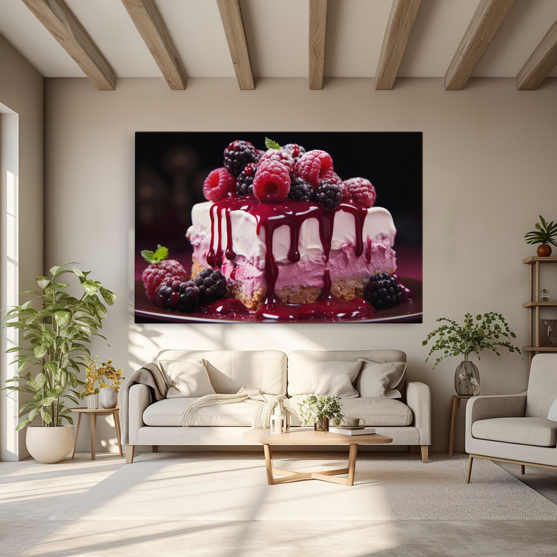 Tablou Canvas Berries Cream mockup 6
