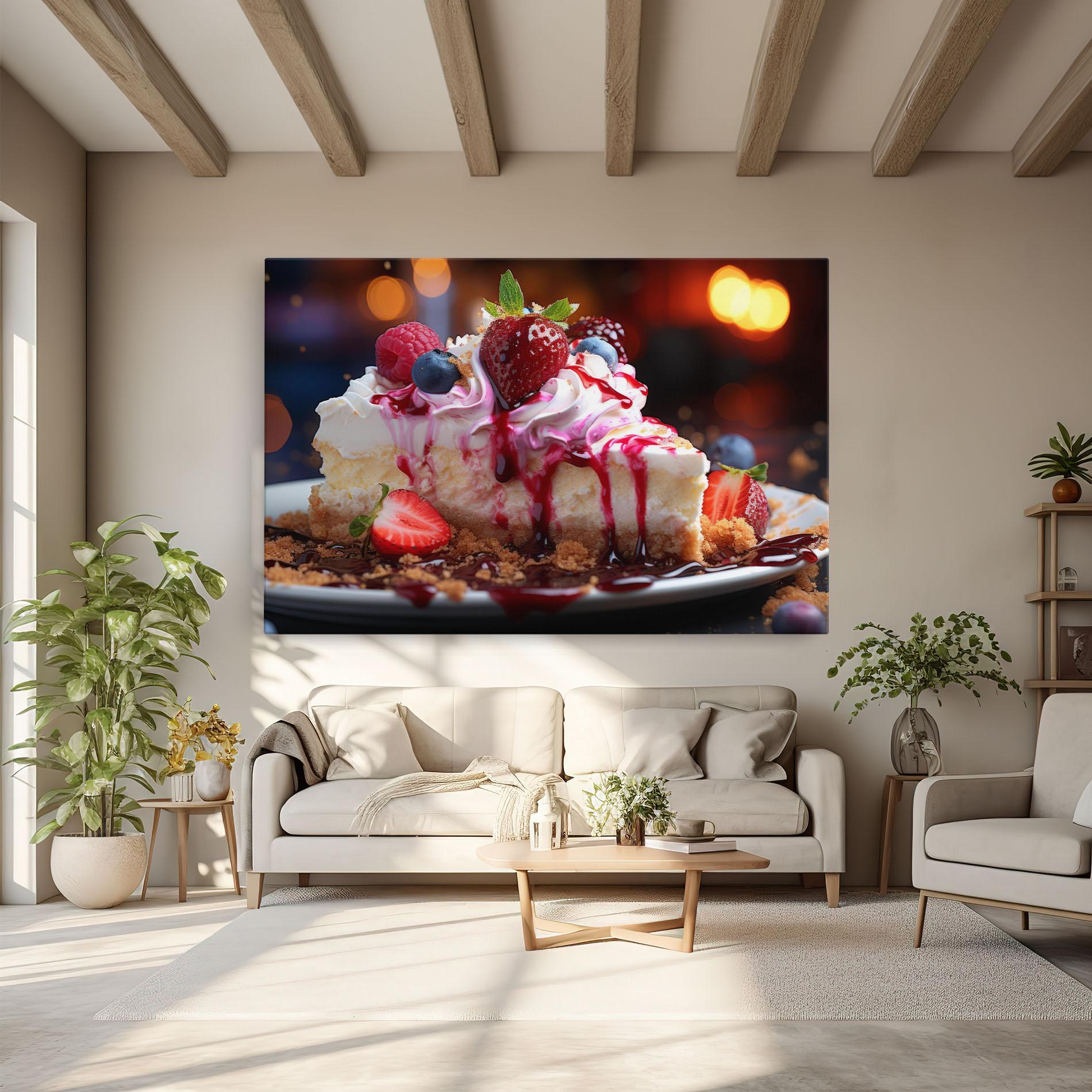 Tablou Canvas Cheesecake Berries mockup 6