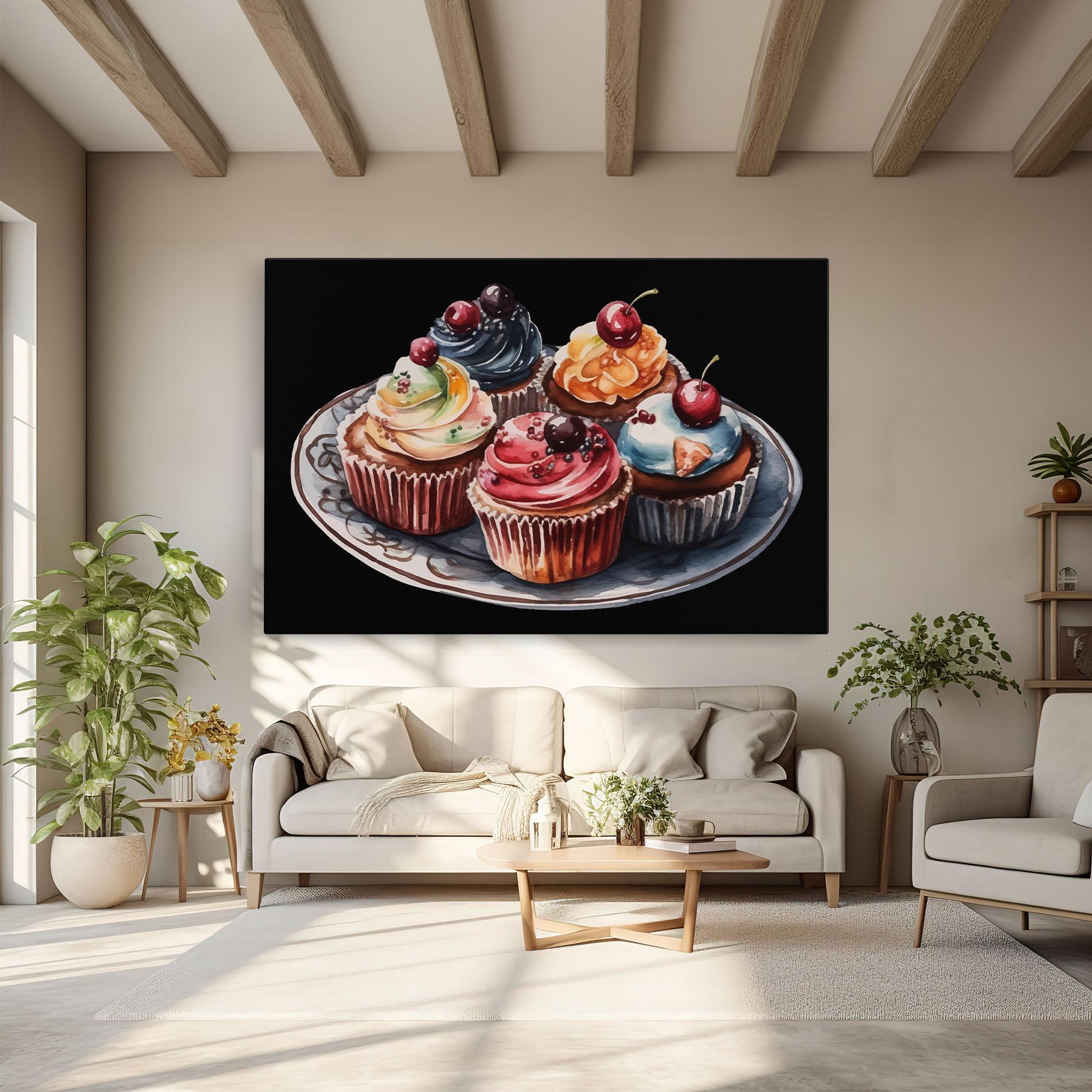 Tablou Canvas Colorful Muffins mockup 6